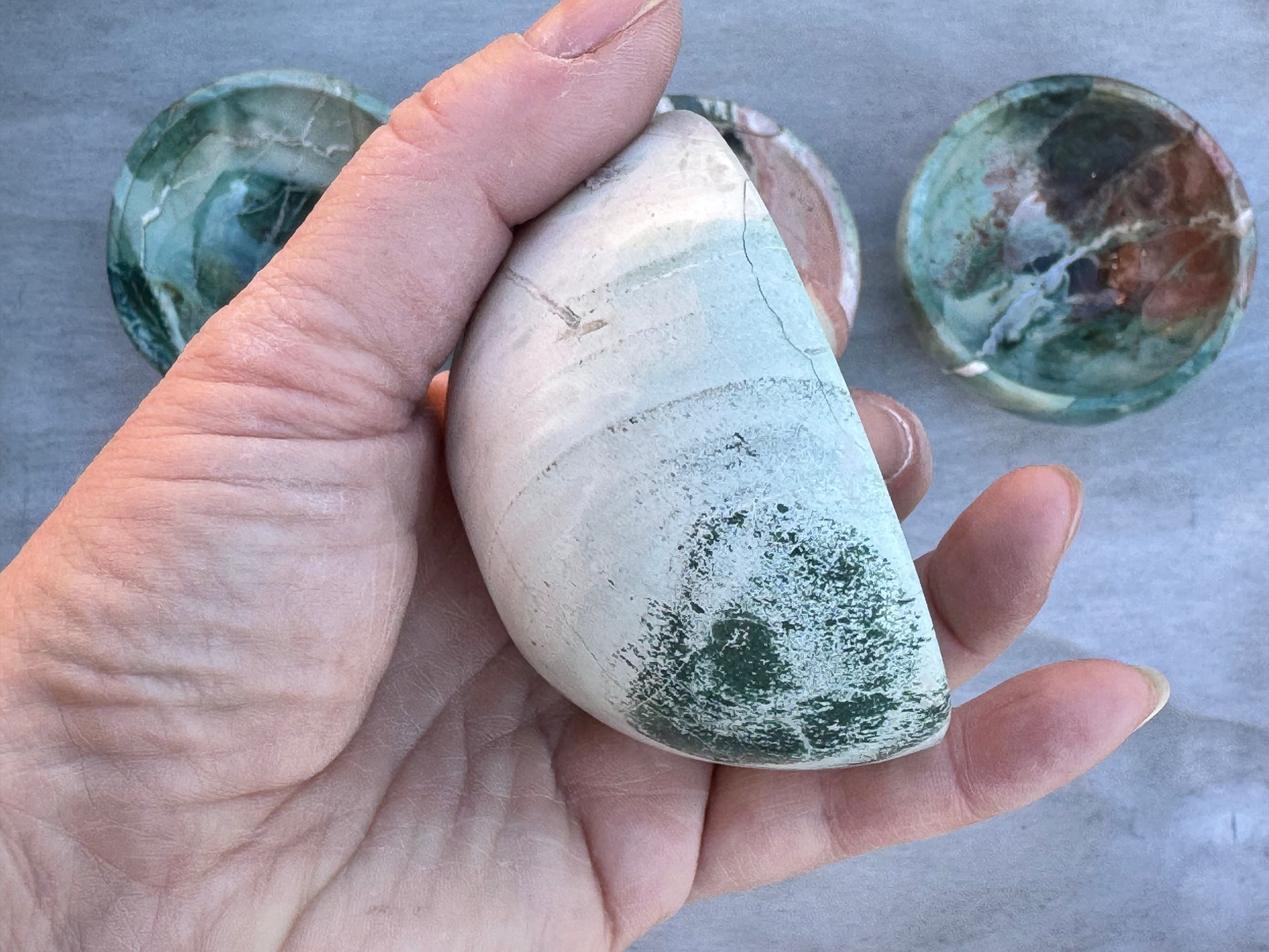 Unicorn Jasper 3inch bowl – Handcrafted Nature Décor | Natural crystal Sculpture |