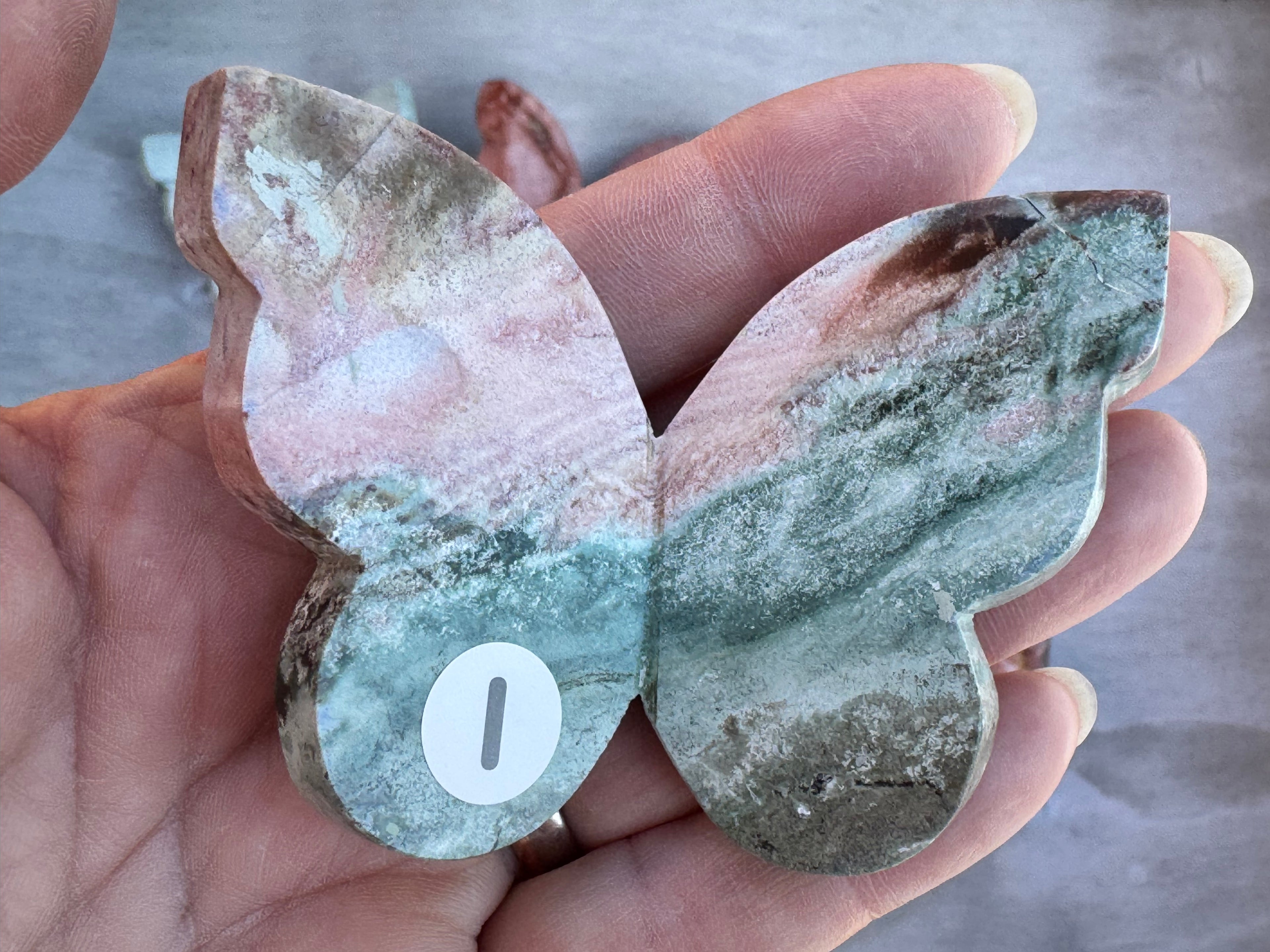 Unicorn Jasper 3d butterfly carving– Handcrafted Nature Décor | Natural crystal Sculpture | (Copy)