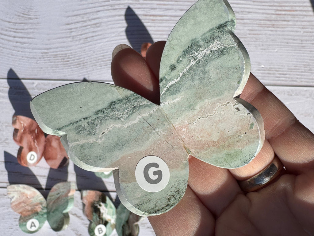 Unicorn Jasper 3d butterfly carving– Handcrafted Nature Décor | Natural crystal Sculpture | (Copy)