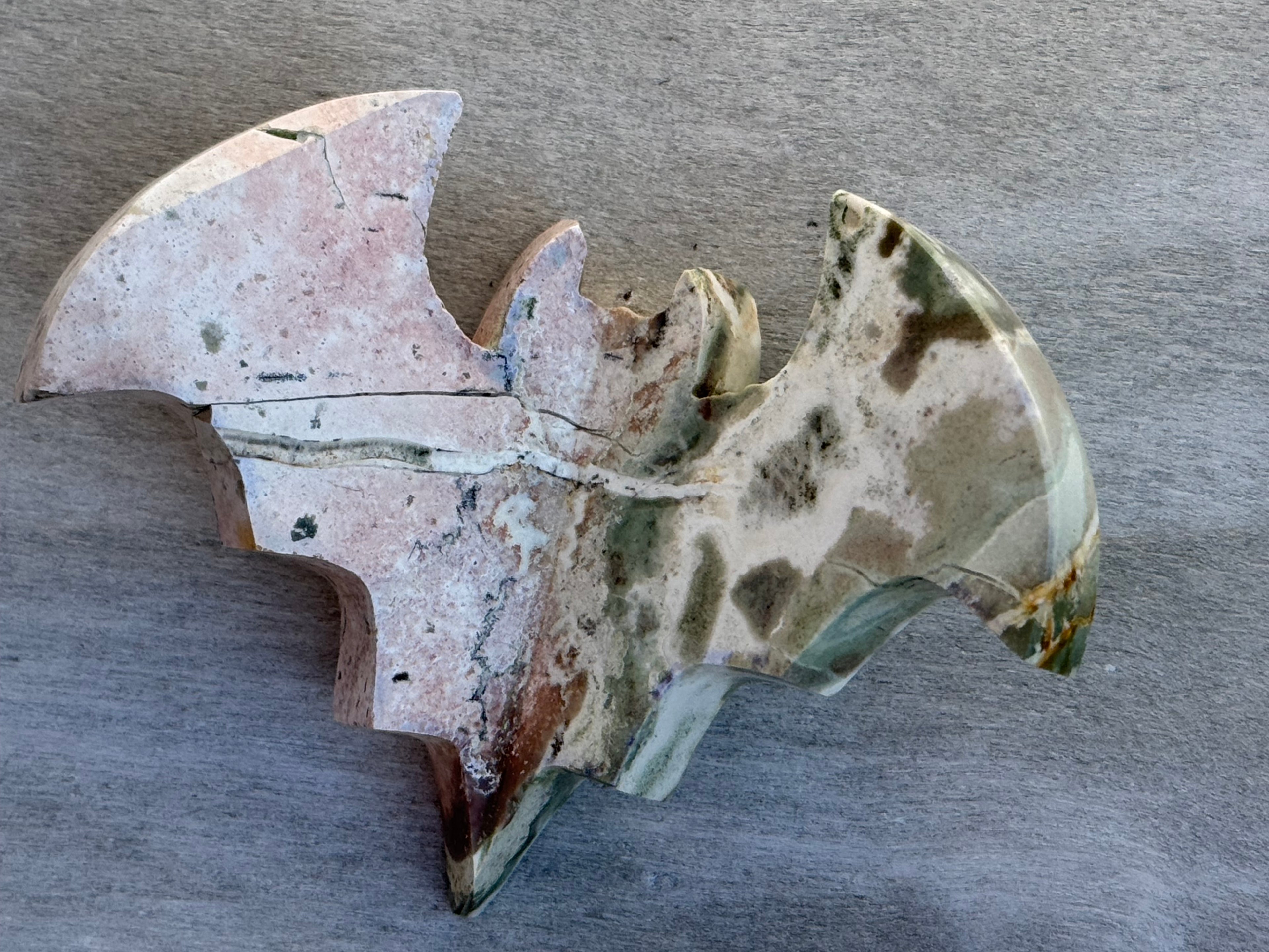 Unicorn Jasper 3d bat carving– Handcrafted Nature Décor | Natural crystal Sculpture | (Copy 2)