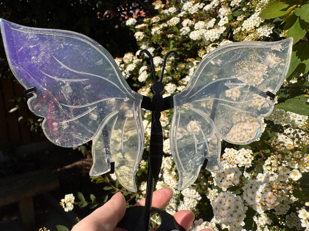 Aura Quartz Butterfly Wings - Druzy Crystal  - Radiant Crystals UK