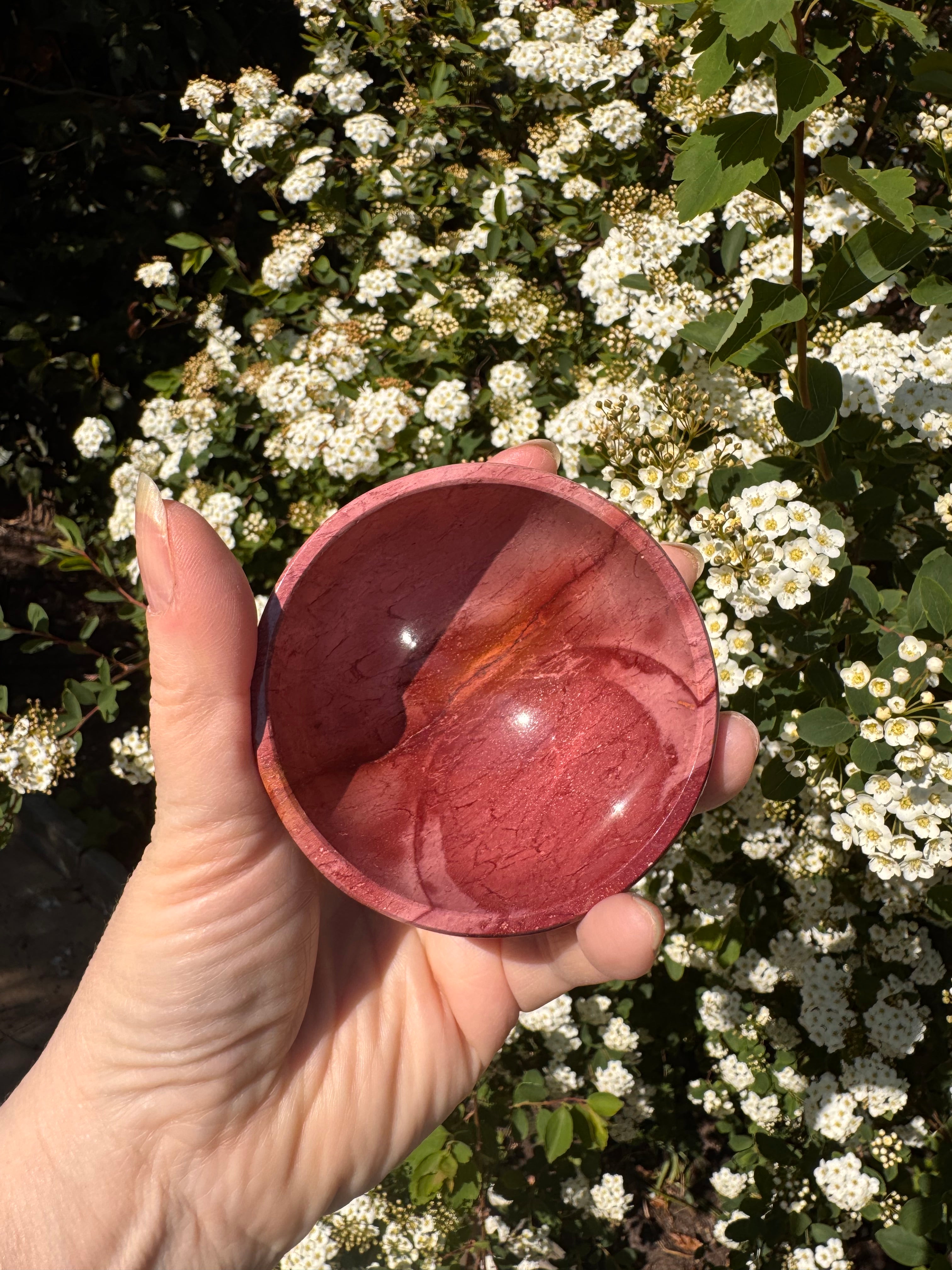 3inch Mookaite Jasper Bowl - Natural crystal trinket dish - home decor