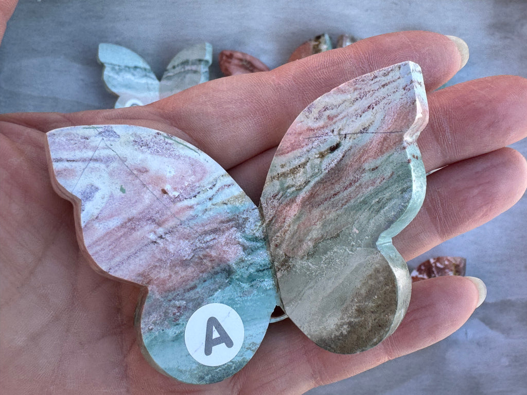 Unicorn Jasper 3d butterfly carving– Handcrafted Nature Décor | Natural crystal Sculpture | (Copy)