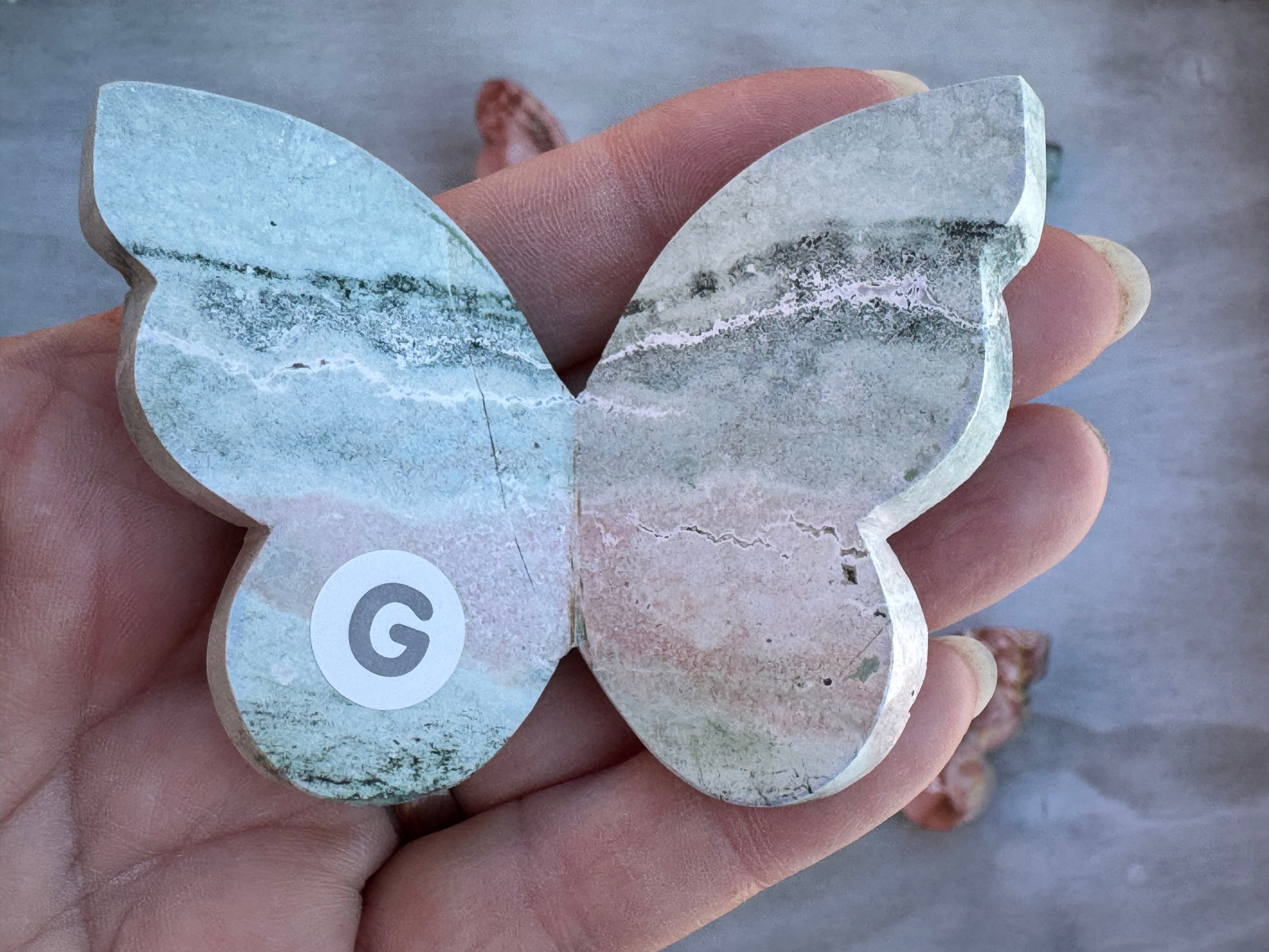 Unicorn Jasper 3d butterfly carving– Handcrafted Nature Décor | Natural crystal Sculpture | (Copy)