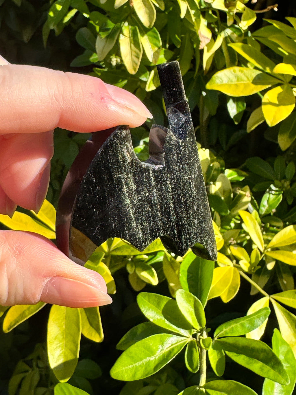 Sliver Sheen Obsidian 3D Bat – Polished Grounding Crystal for Protection, Stability & Emotional Clarity