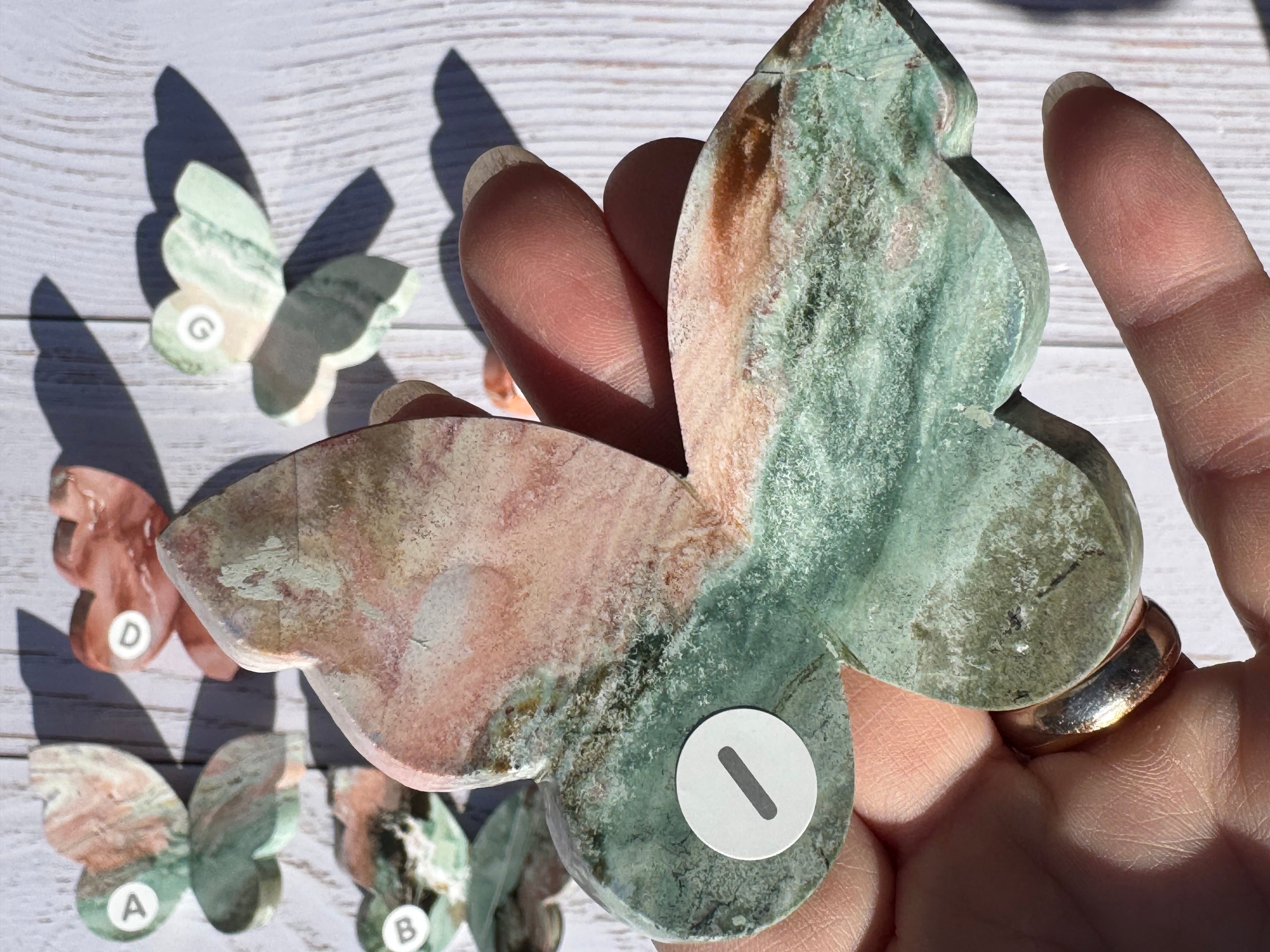 Unicorn Jasper 3d butterfly carving– Handcrafted Nature Décor | Natural crystal Sculpture | (Copy)