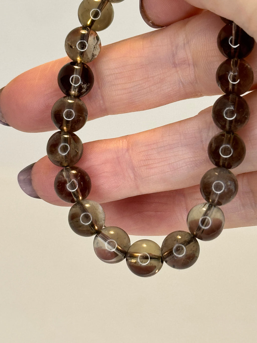Smoky Quartz Bracelet 6mm or 8mm | Natural Crystal Bead Bracelet | Radiant Crystals UK