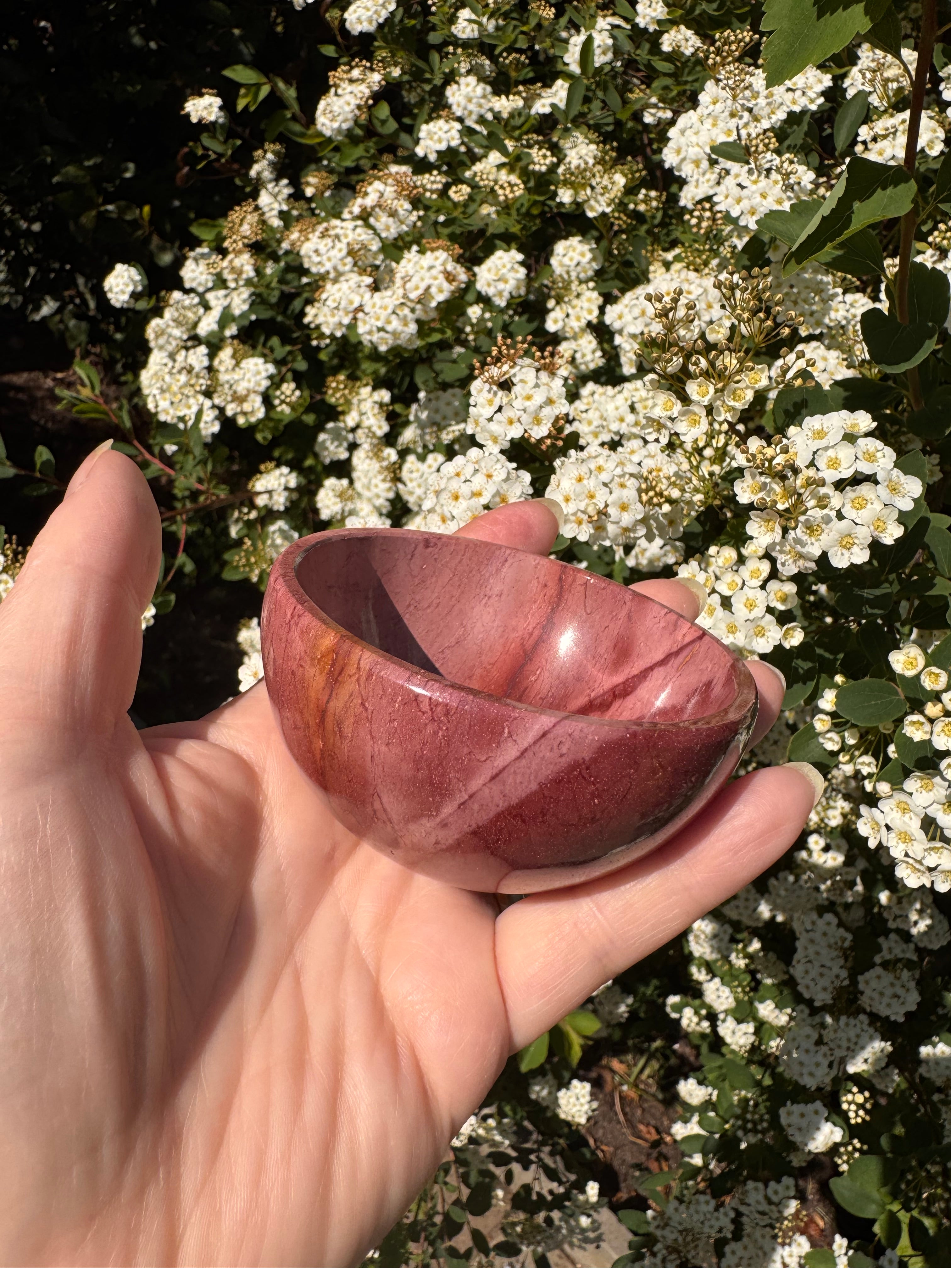 3inch Mookaite Jasper Bowl - Natural crystal trinket dish - home decor