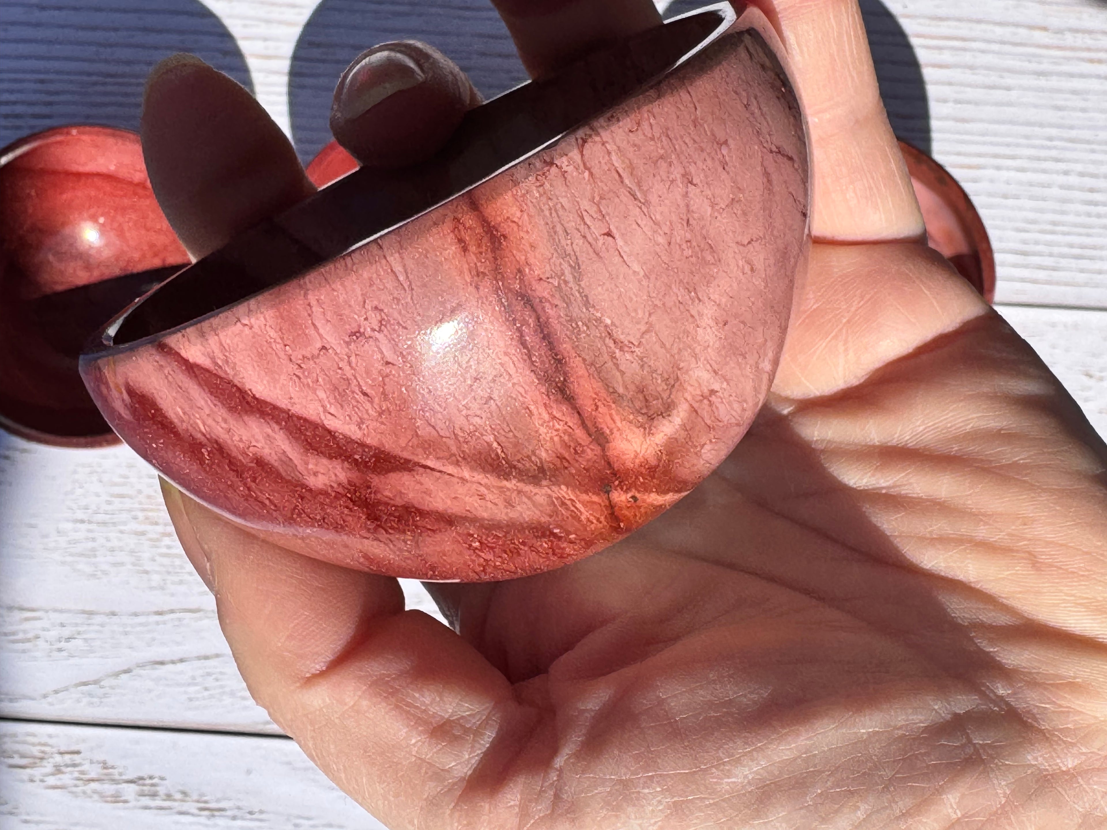 3inch Mookaite Jasper Bowl - Natural crystal trinket dish - home decor