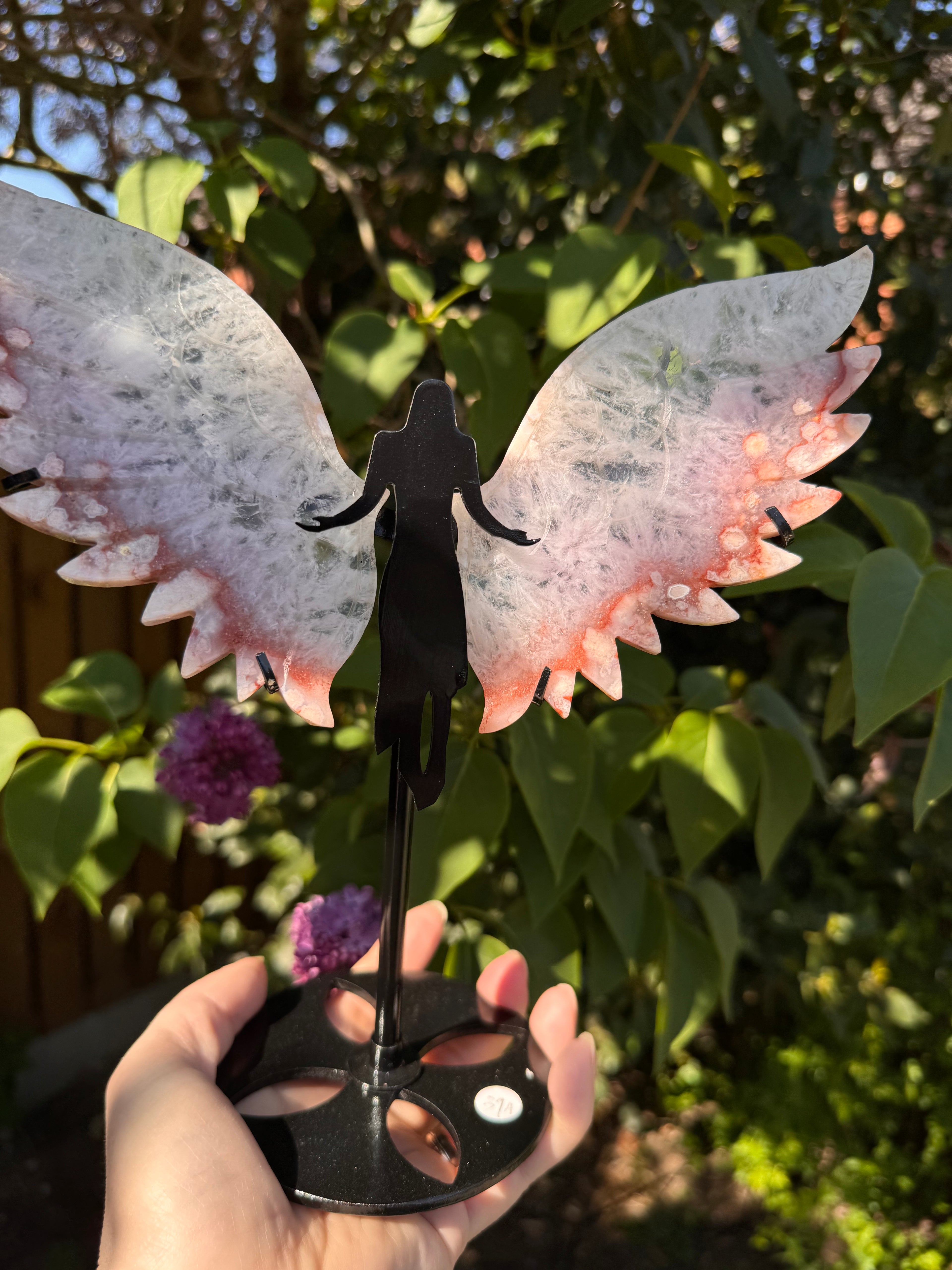 Pink Amethyst Angel Wings - Druzy Quartz Crystal  - Radiant Crystals UK