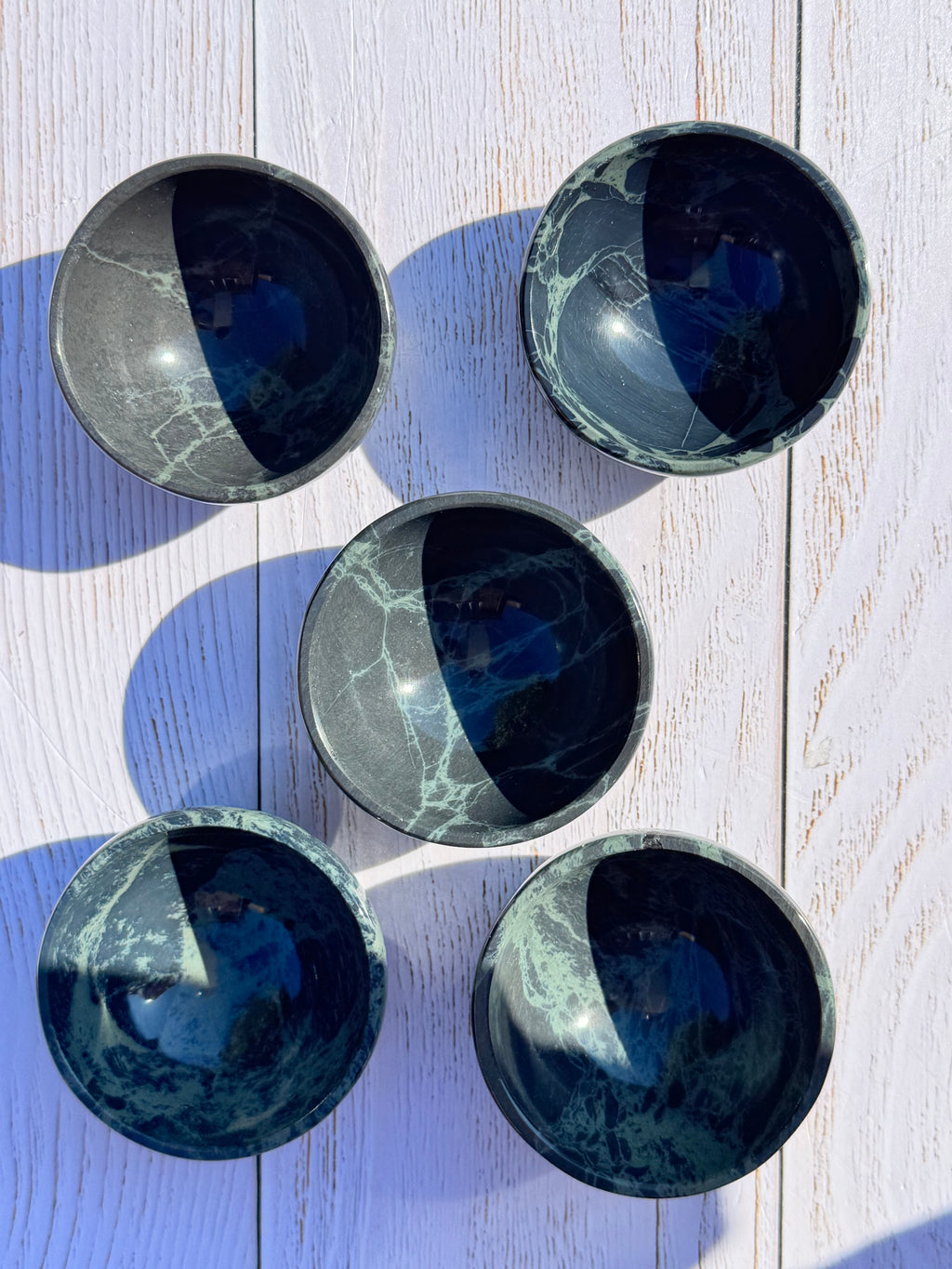 Spiderweb obsidian 3inch bowl – Handcrafted Nature Décor | Natural crystal Sculpture