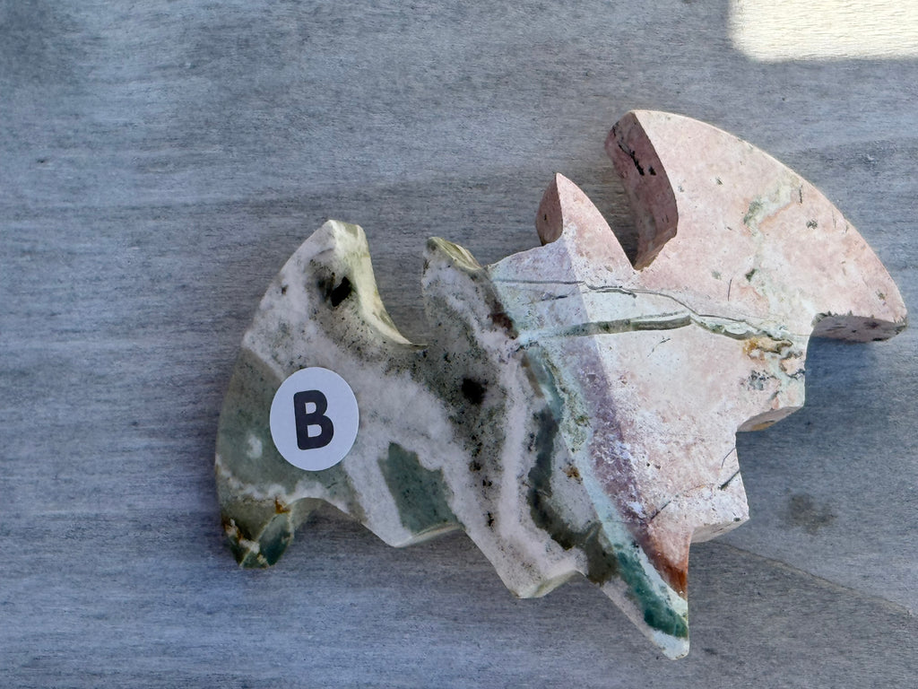 Unicorn Jasper 3d bat carving– Handcrafted Nature Décor | Natural crystal Sculpture | (Copy 2)