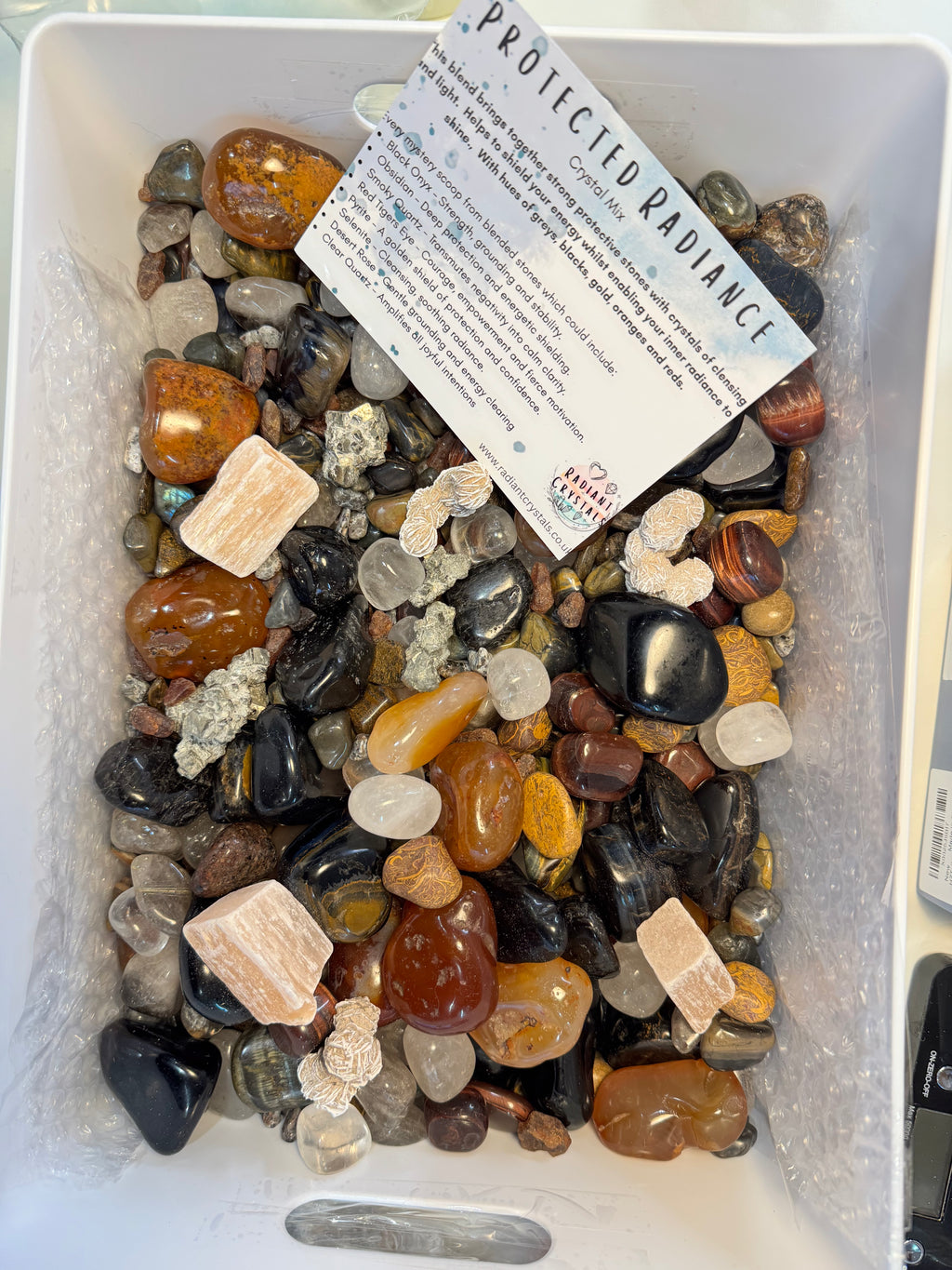 Protective Radiance Crystal Mix - Protection & Grounding Themed Scoop - Radiant Crystals UK