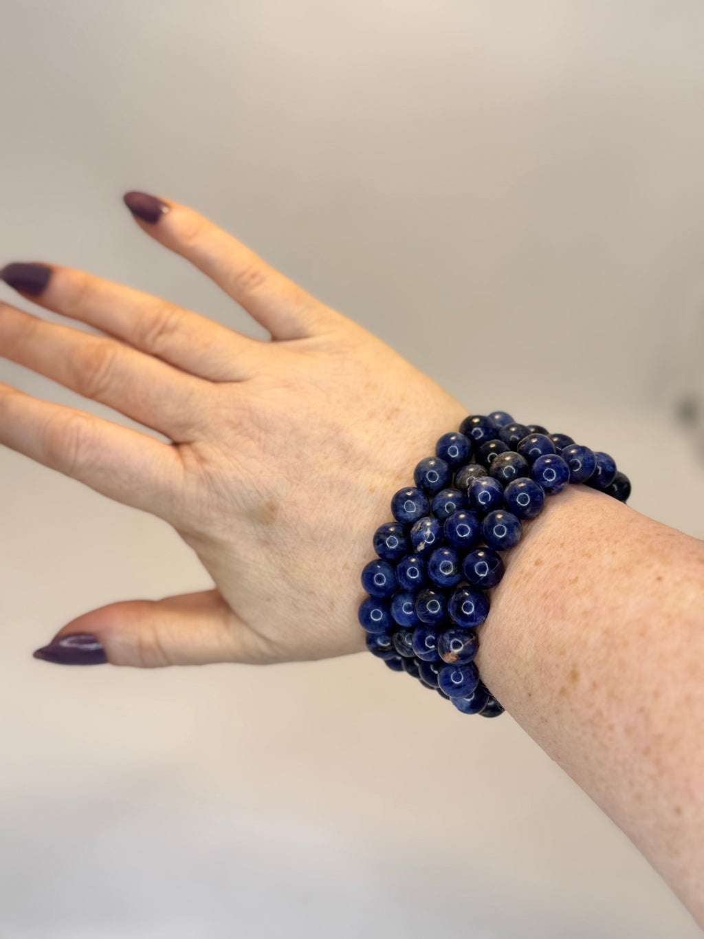 Sodalite Bracelet 10mm | Natural Blue Crystal Bead Bracelet | Radiant Crystals UK