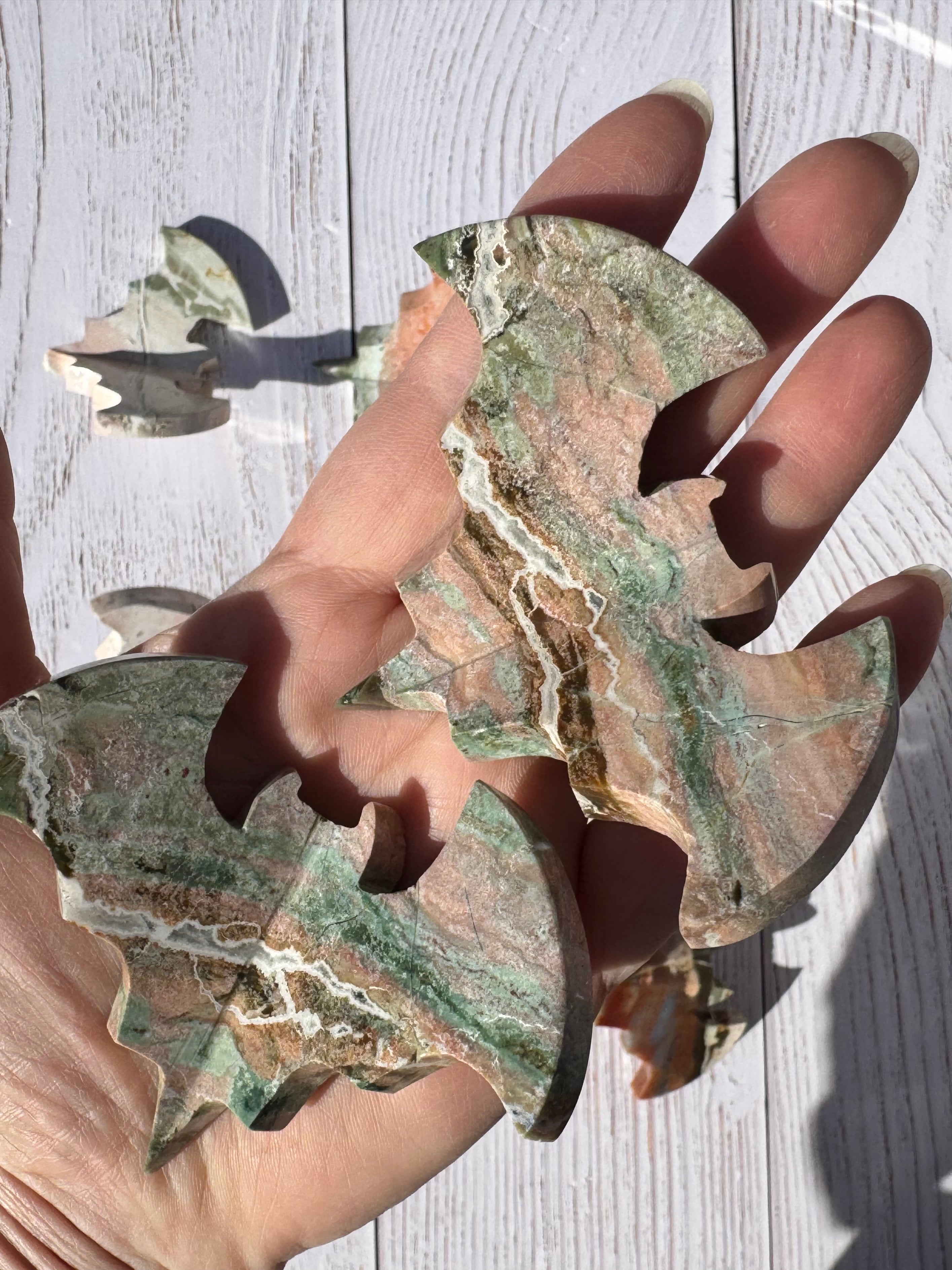 Unicorn Jasper 3d bat carving– Handcrafted Nature Décor | Natural crystal Sculpture | (Copy 2)