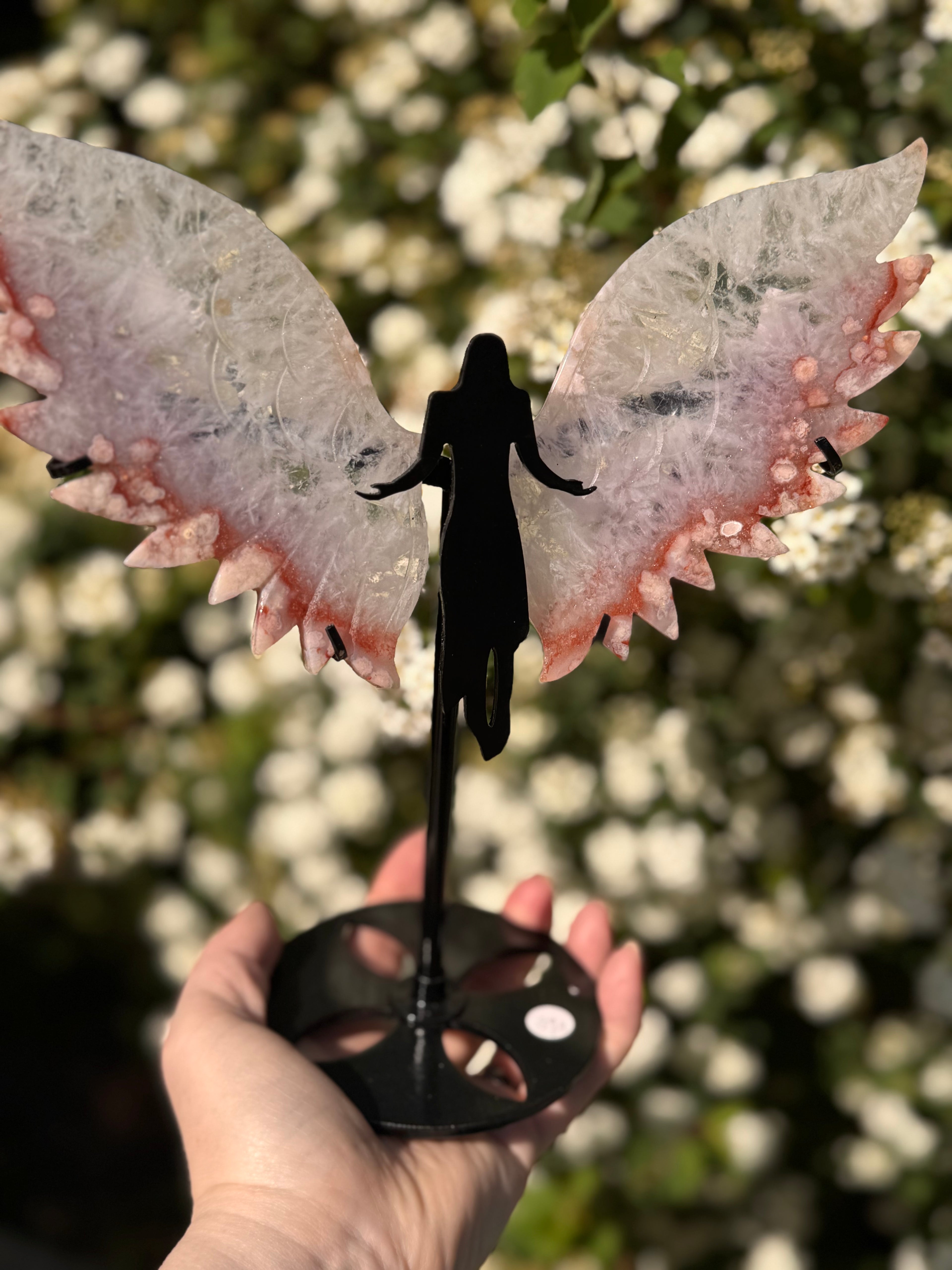Pink Amethyst Angel Wings - Druzy Quartz Crystal  - Radiant Crystals UK