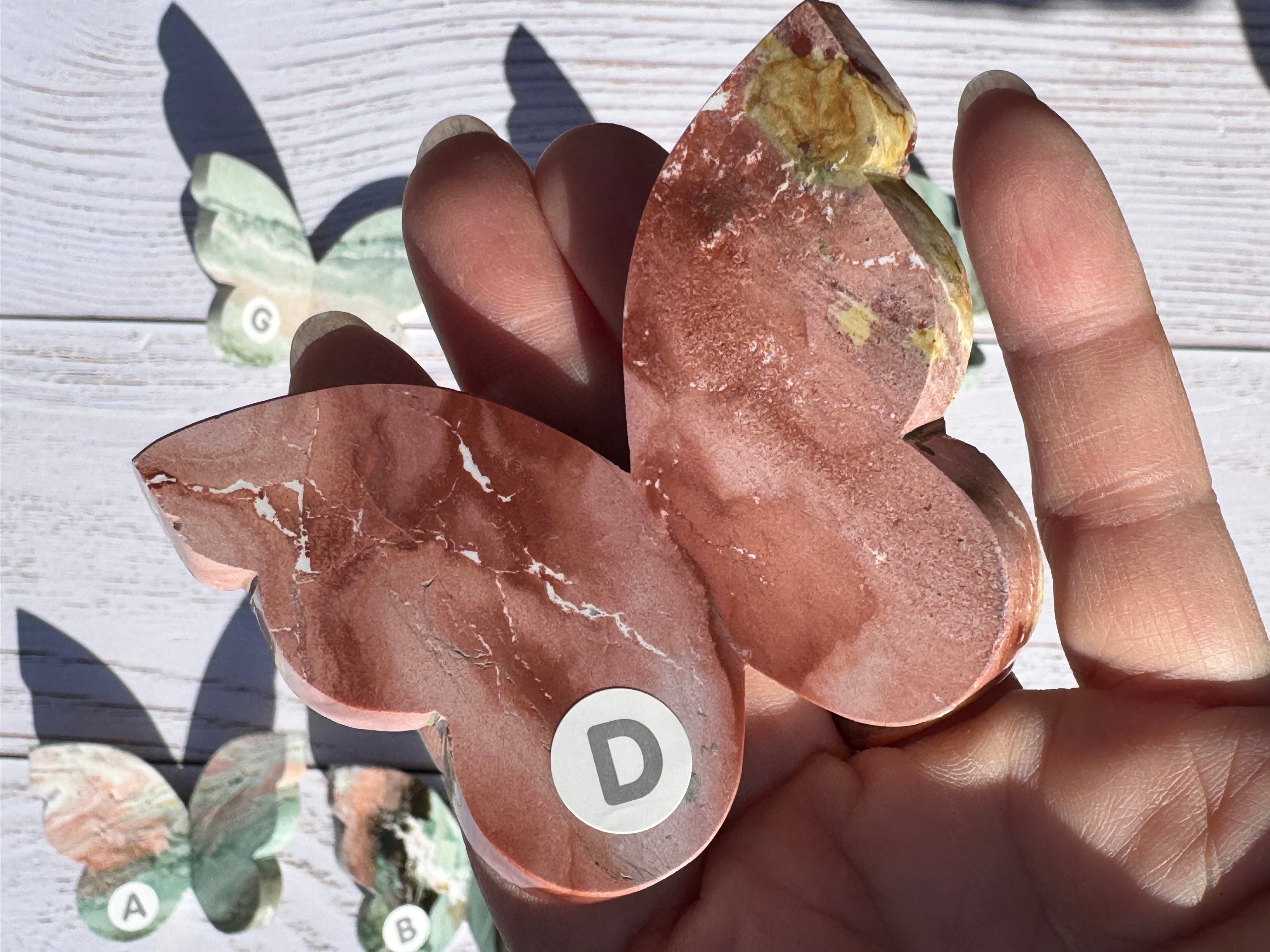 Unicorn Jasper 3d butterfly carving– Handcrafted Nature Décor | Natural crystal Sculpture | (Copy)