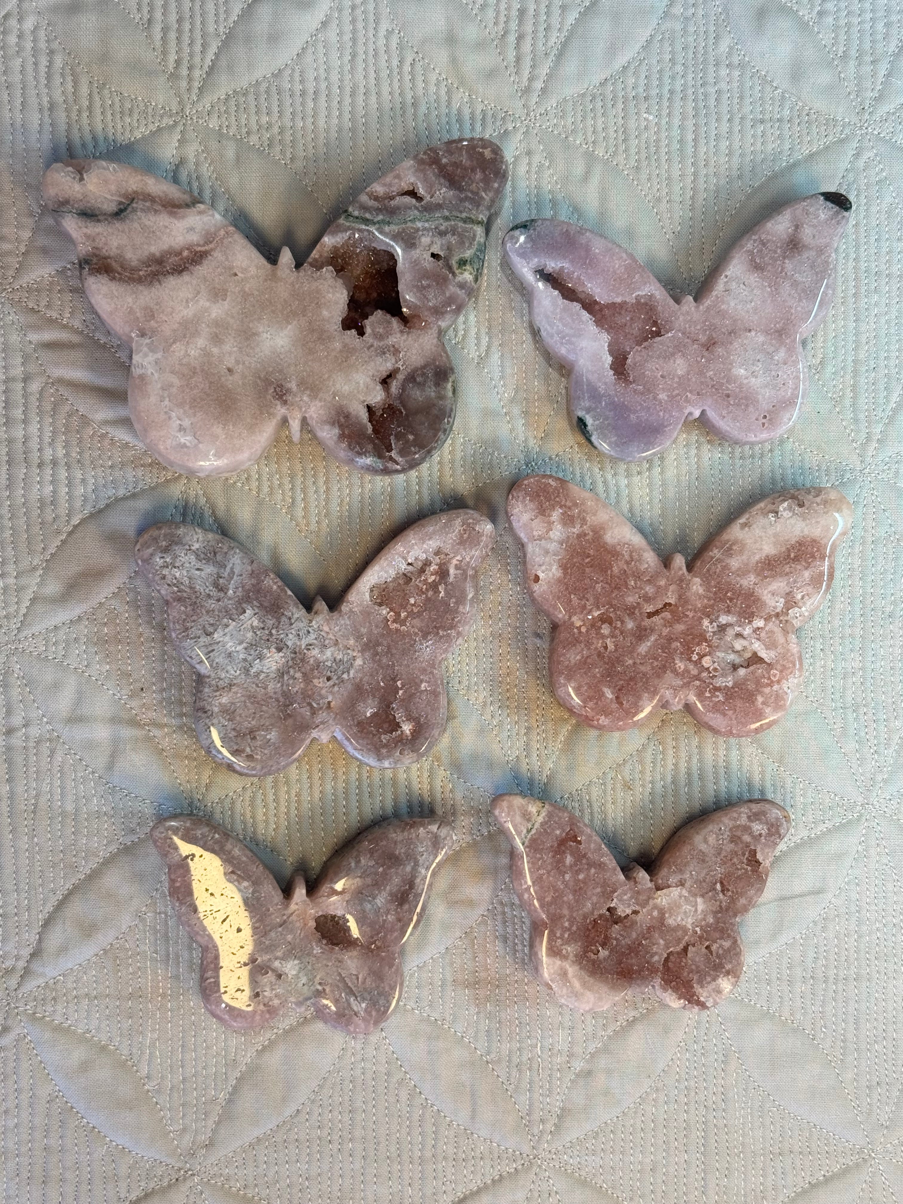 Pink Amethyst Butterfly - Druzy Crystal , from Brazil - Radiant Crystals UK
