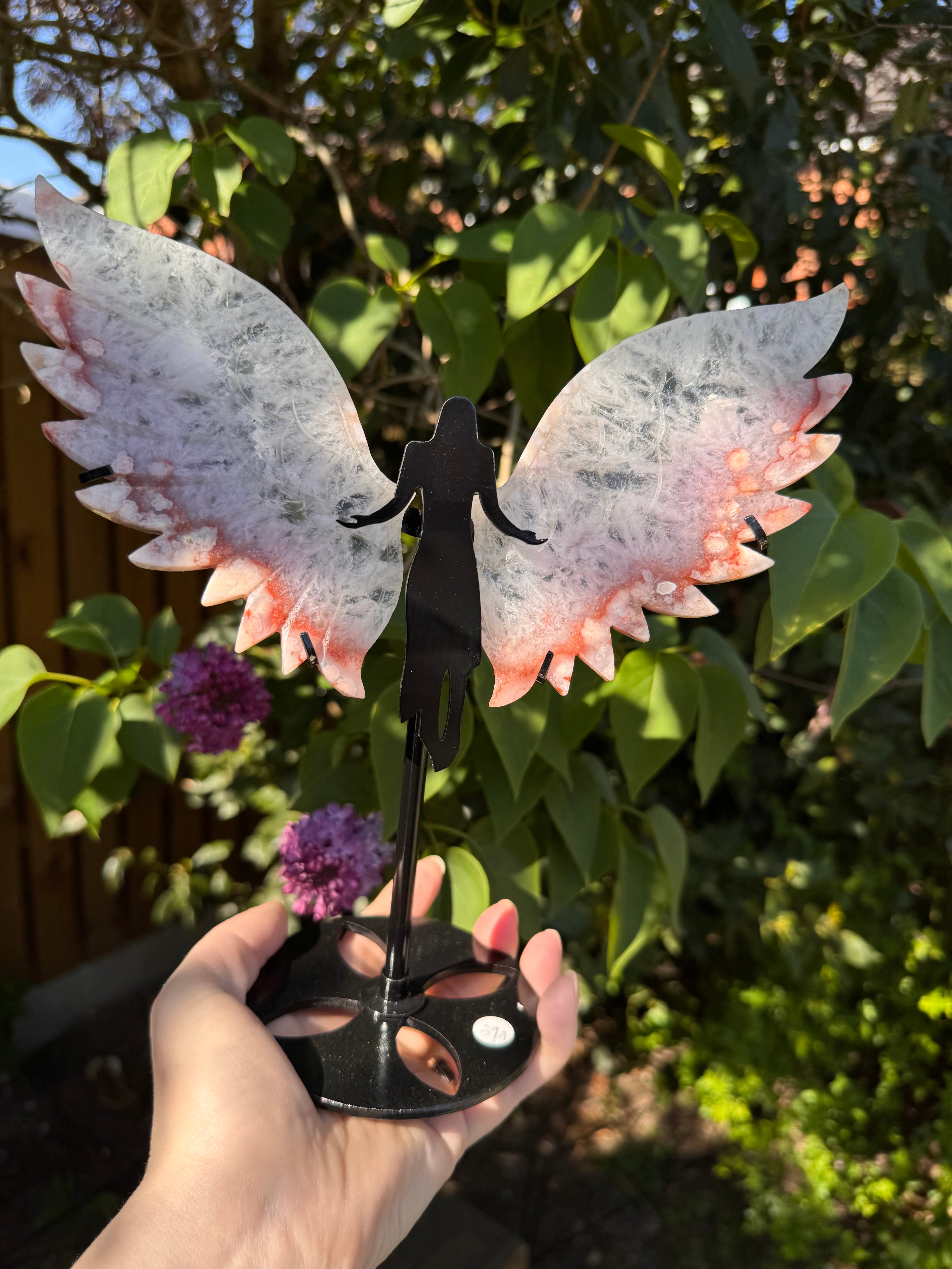 Pink Amethyst Angel Wings - Druzy Quartz Crystal  - Radiant Crystals UK