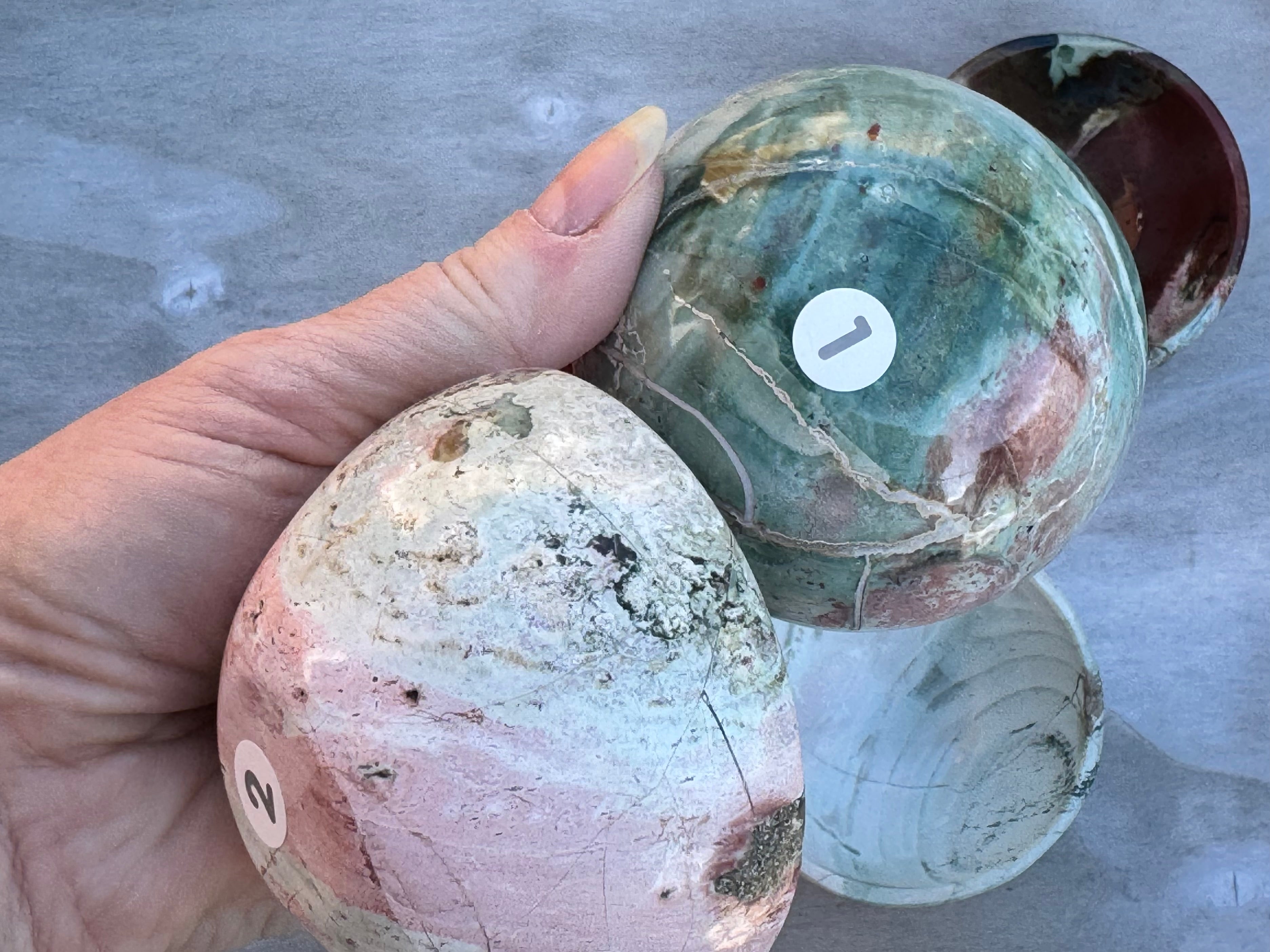 Unicorn Jasper 3inch bowl – Handcrafted Nature Décor | Natural crystal Sculpture |