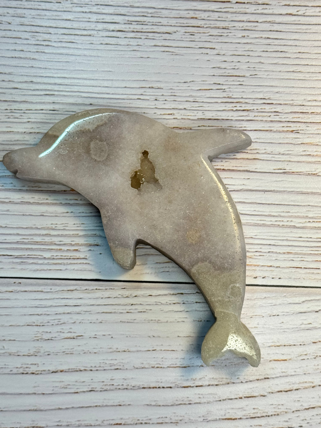 Large Pink Amethyst Dolphin on stand - Druzy Crystal Home Décor, from Brazil - Radiant Crystals UK