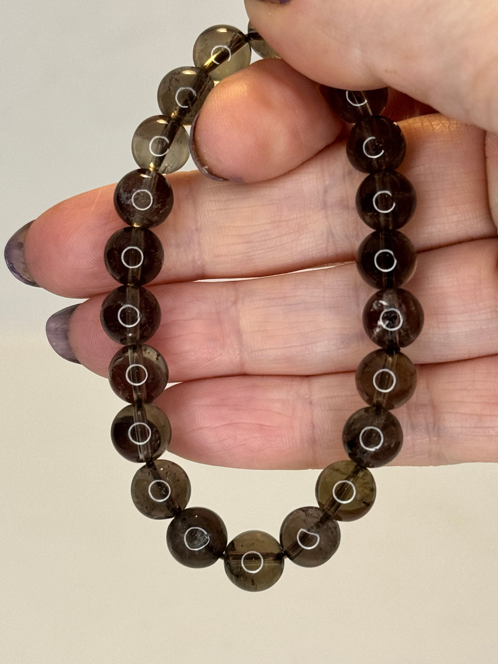 Smoky Quartz Bracelet 6mm or 8mm | Natural Crystal Bead Bracelet | Radiant Crystals UK