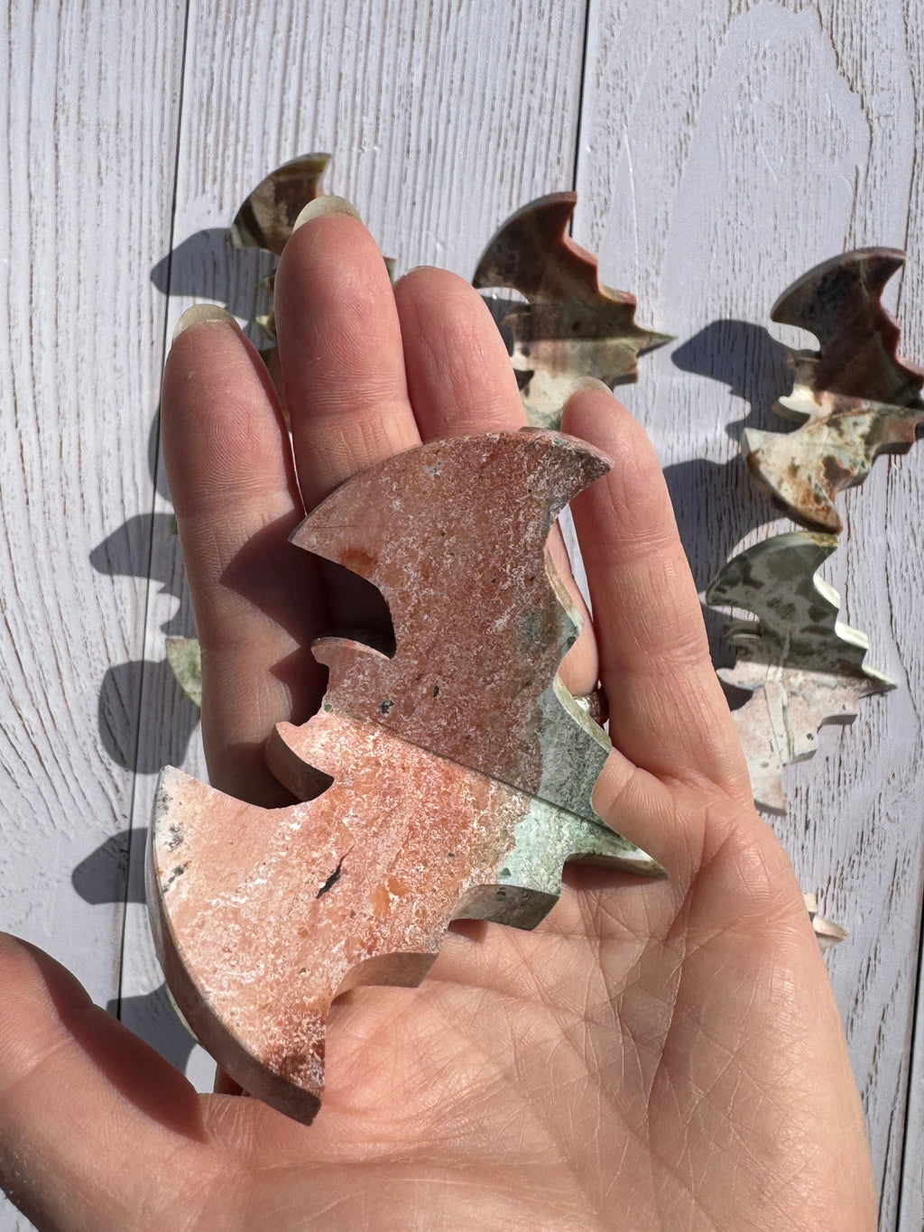 Unicorn Jasper 3d bat carving– Handcrafted Nature Décor | Natural crystal Sculpture | (Copy 2)