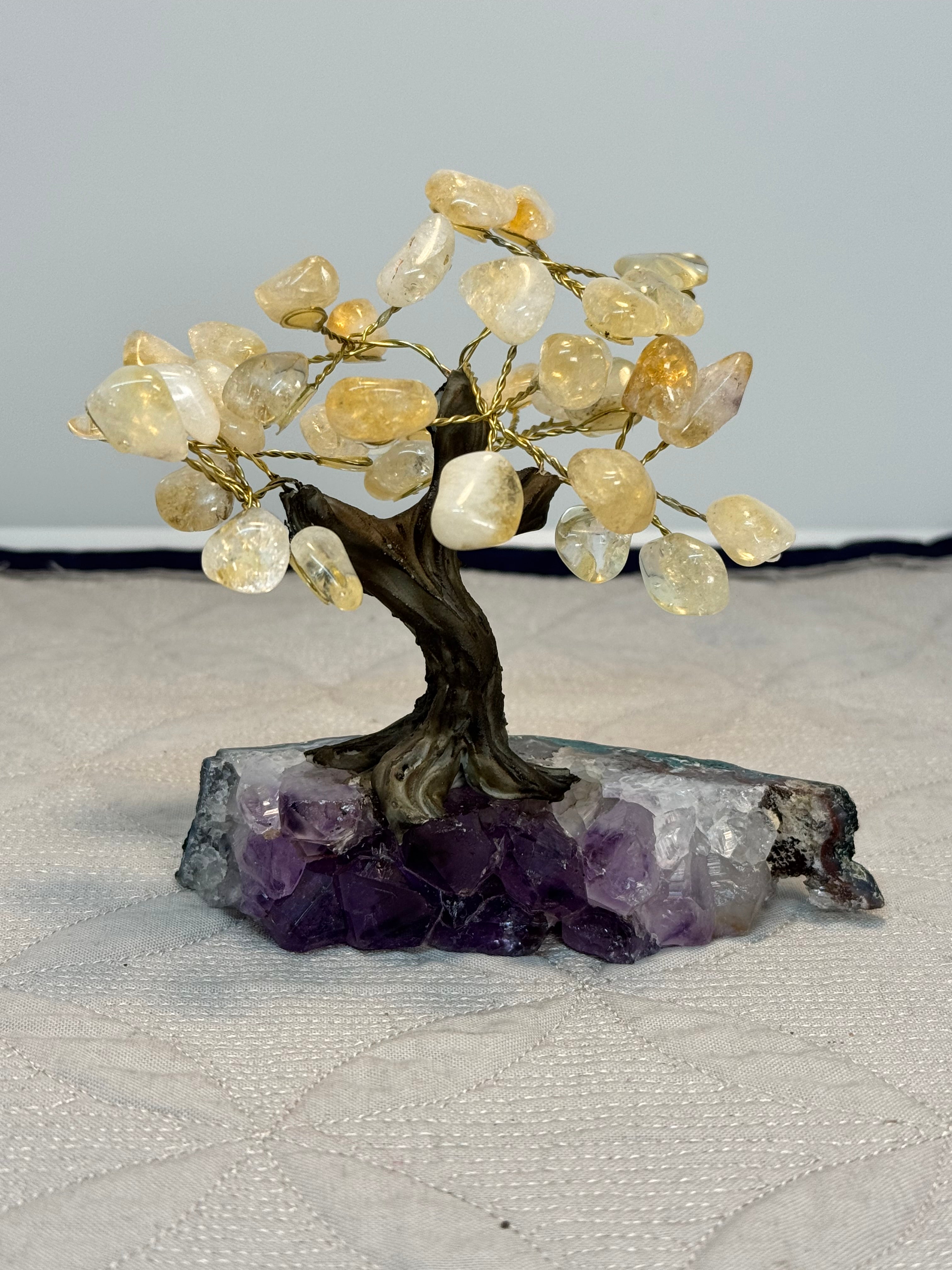 Crystal Tree on Amethyst Base | Rose Quartz Citrine or Amethyst | Radiant Crystals UK