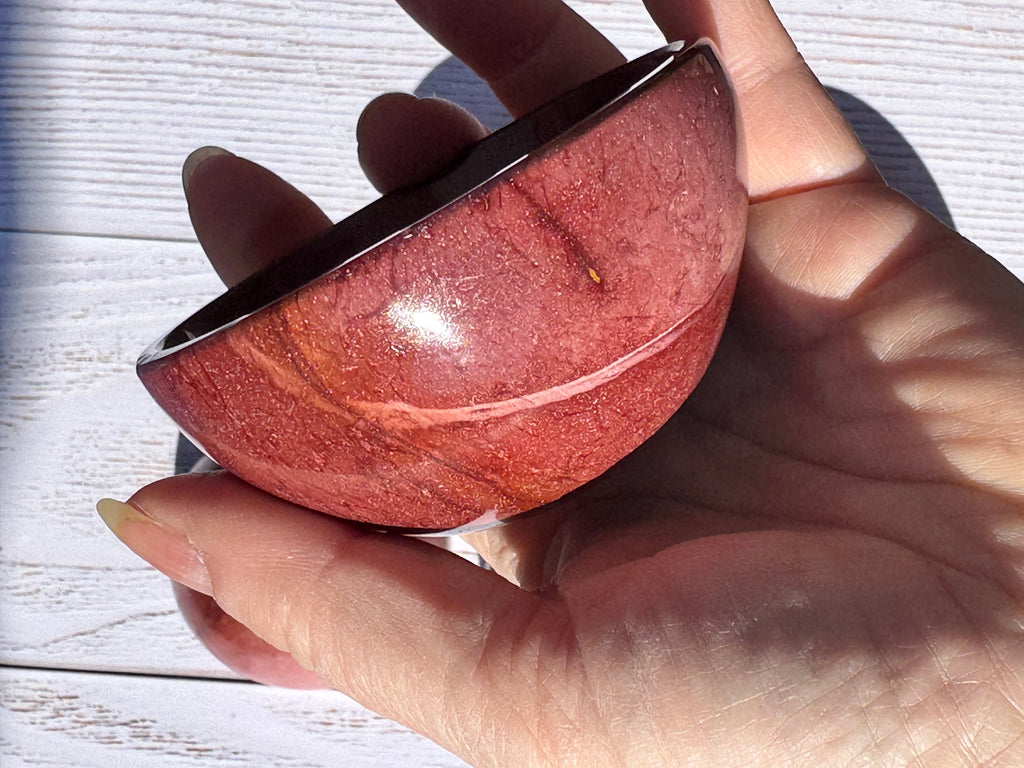 3inch Mookaite Jasper Bowl - Natural crystal trinket dish - home decor