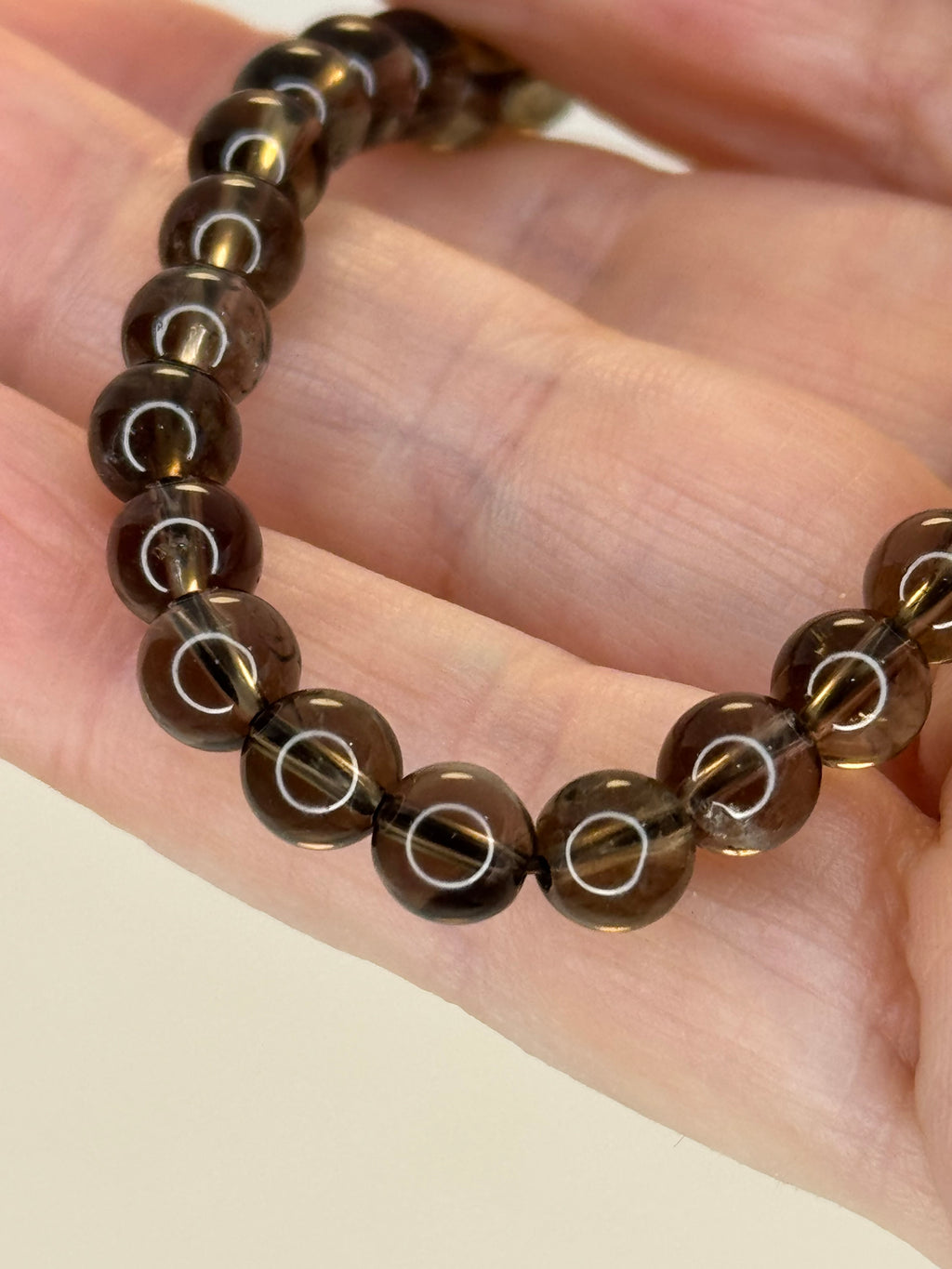 Smoky Quartz Bracelet 6mm or 8mm | Natural Crystal Bead Bracelet | Radiant Crystals UK