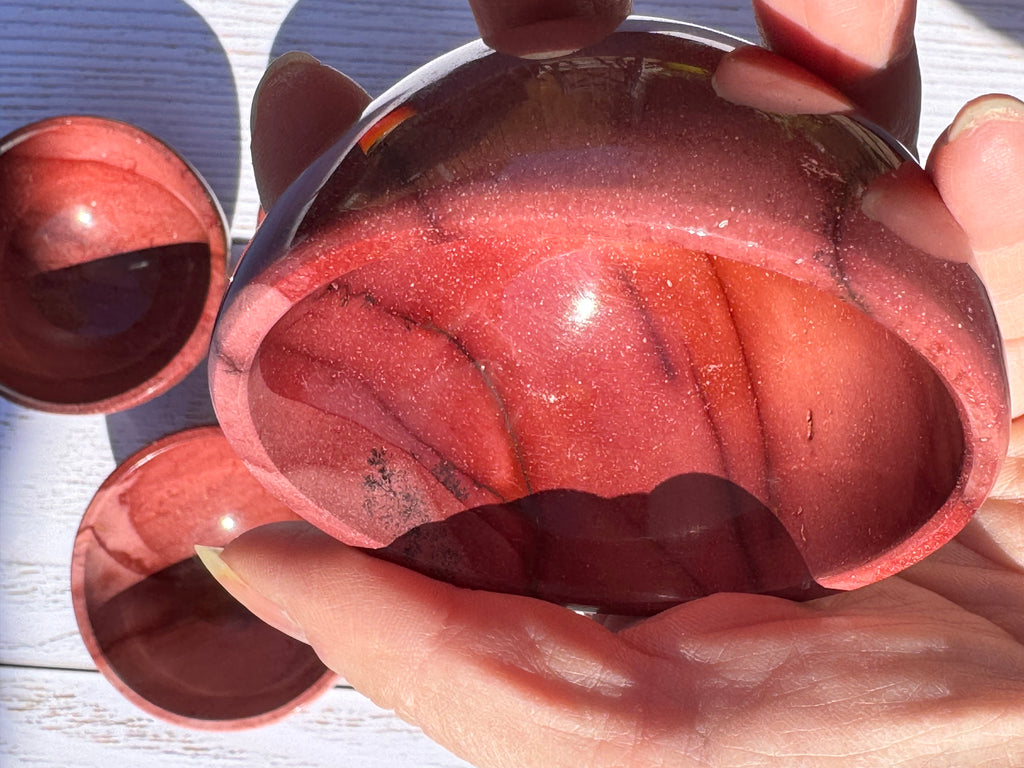 3inch Mookaite Jasper Bowl - Natural crystal trinket dish - home decor