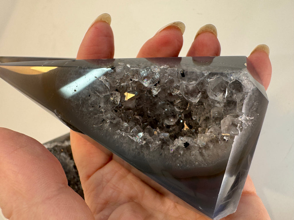 Druzy Agate Crystal Points | Natural Towers One-of-a-Kind Statement Piece | Radiant Crystals UK