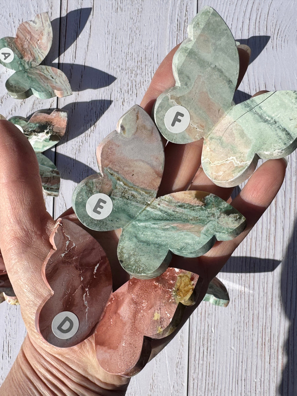 Unicorn Jasper 3d butterfly carving– Handcrafted Nature Décor | Natural crystal Sculpture | (Copy)