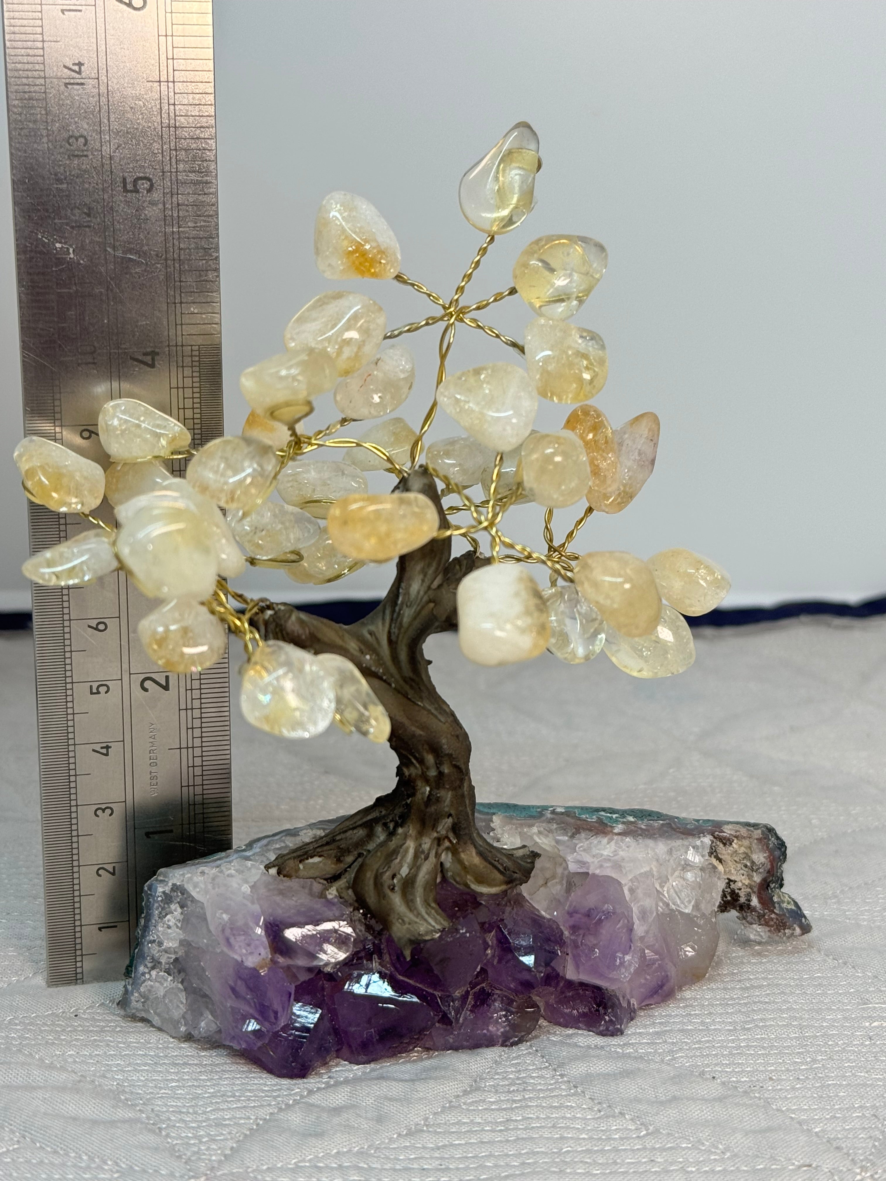 Crystal Tree on Amethyst Base | Rose Quartz Citrine or Amethyst | Radiant Crystals UK