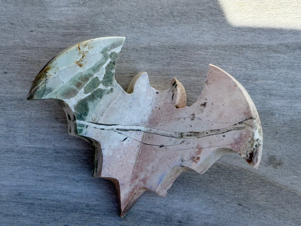 Unicorn Jasper 3d bat carving– Handcrafted Nature Décor | Natural crystal Sculpture | (Copy 2)