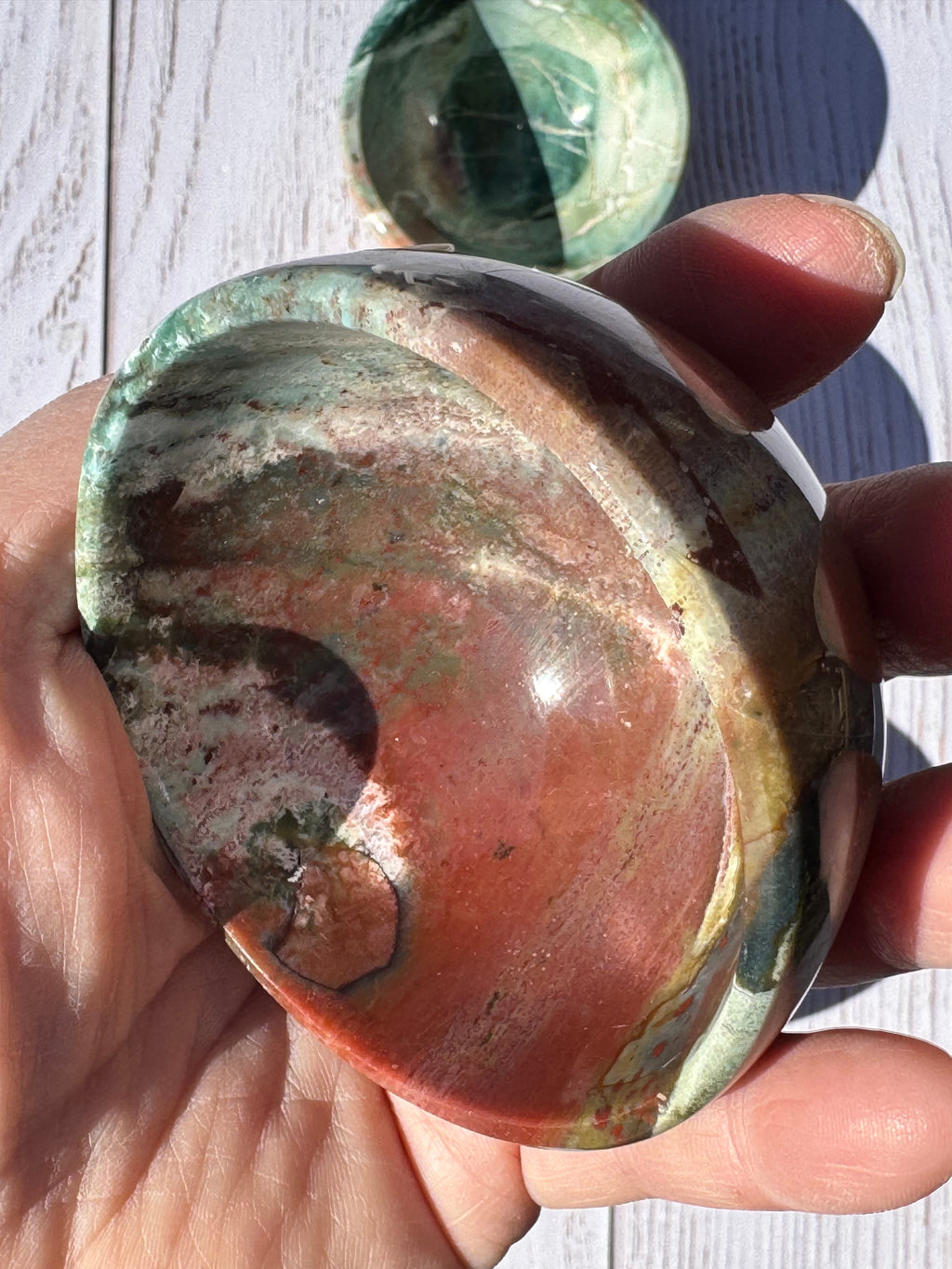 Unicorn Jasper 3inch bowl – Handcrafted Nature Décor | Natural crystal Sculpture |