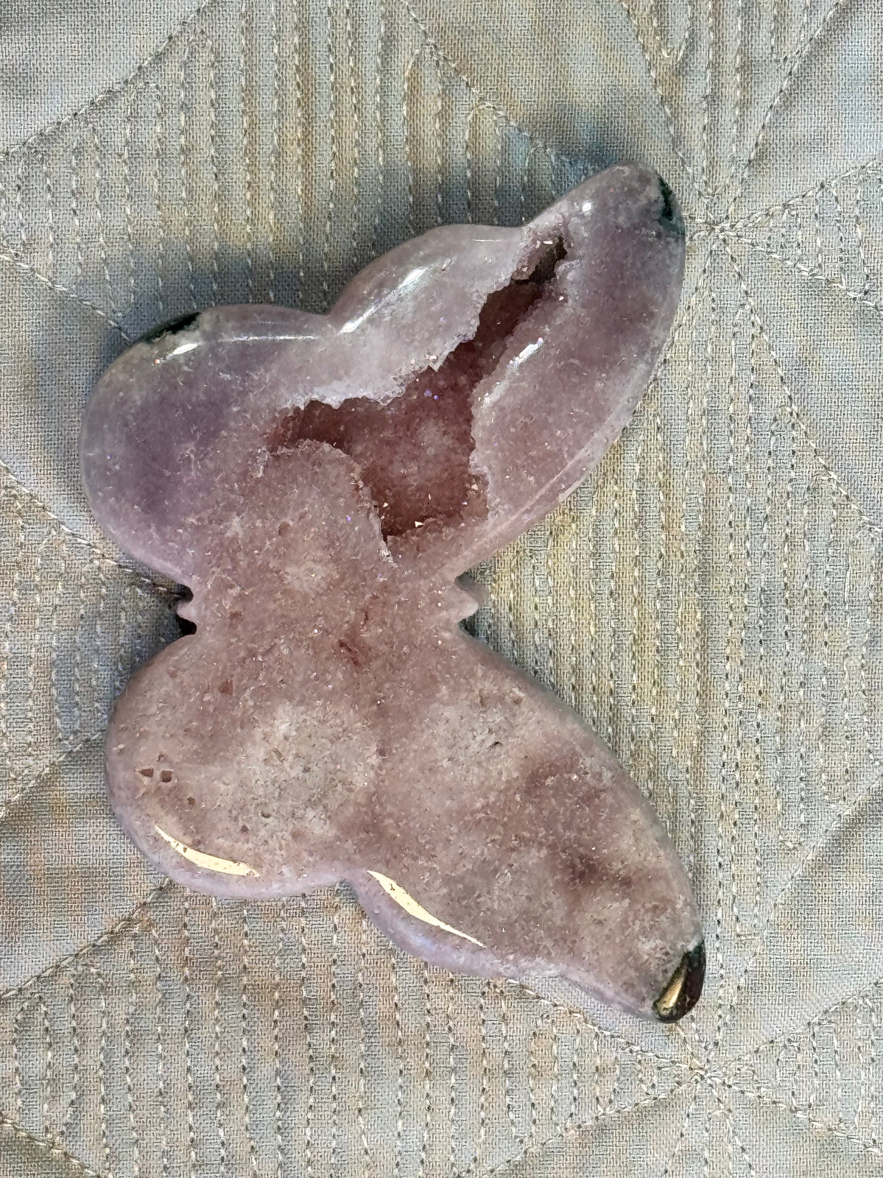Pink Amethyst Butterfly - Druzy Crystal , from Brazil - Radiant Crystals UK