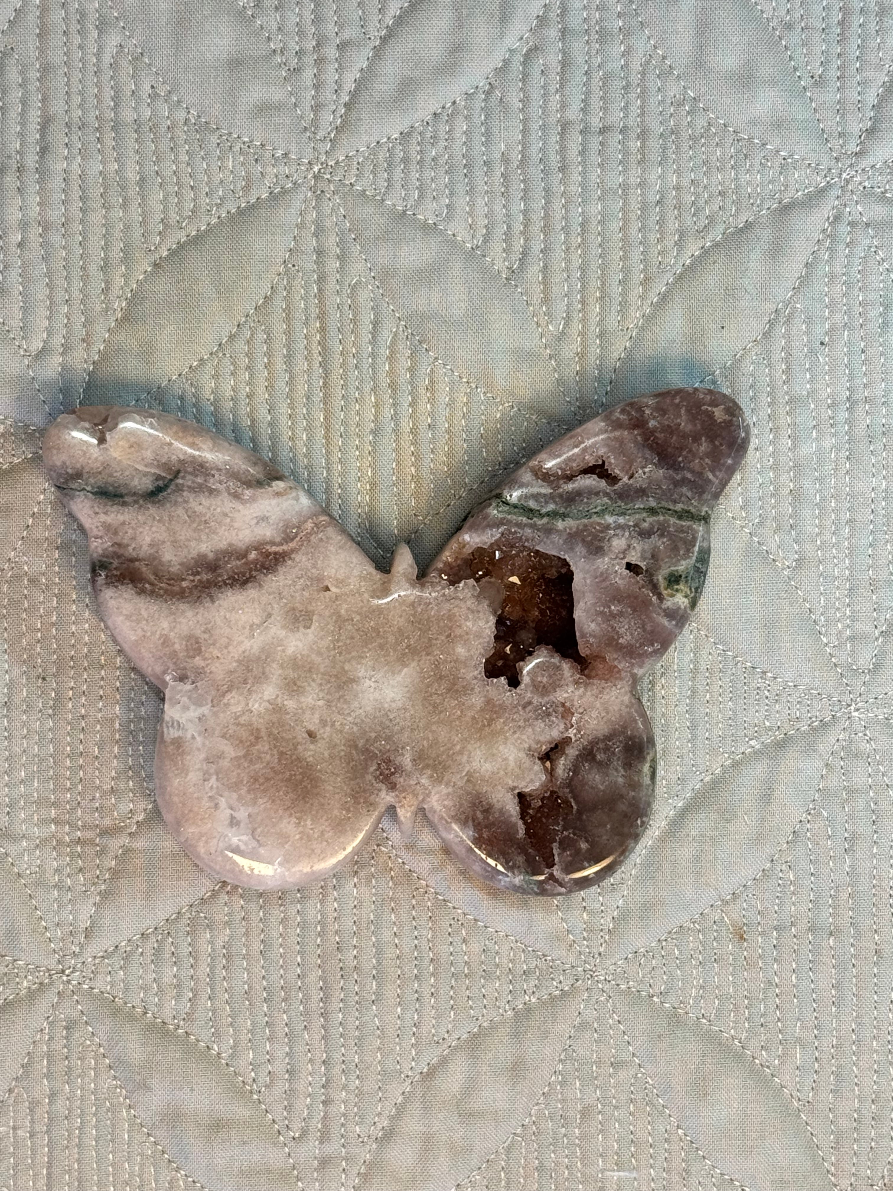 Pink Amethyst Butterfly - Druzy Crystal , from Brazil - Radiant Crystals UK