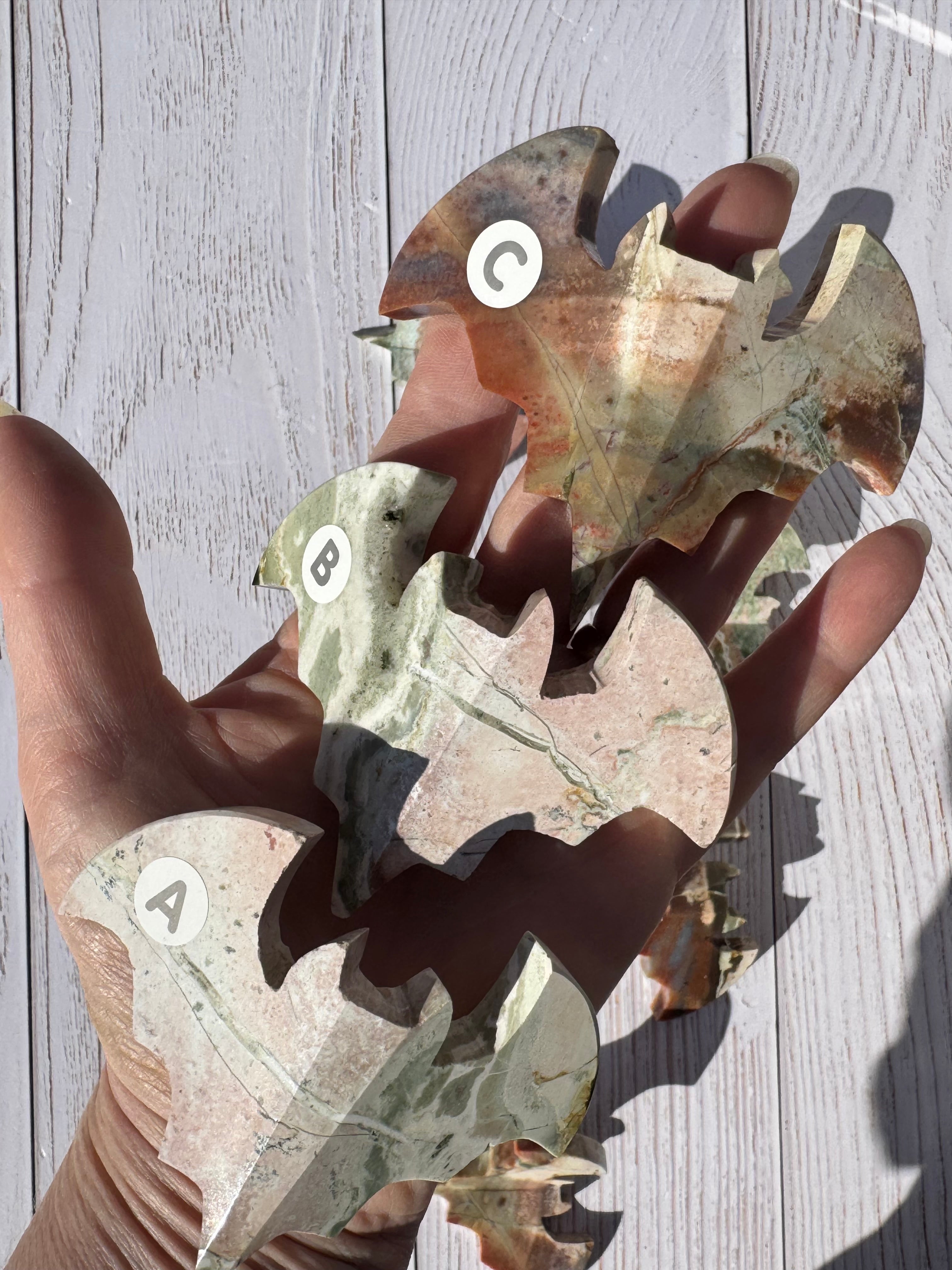 Unicorn Jasper 3d bat carving– Handcrafted Nature Décor | Natural crystal Sculpture | (Copy 2)