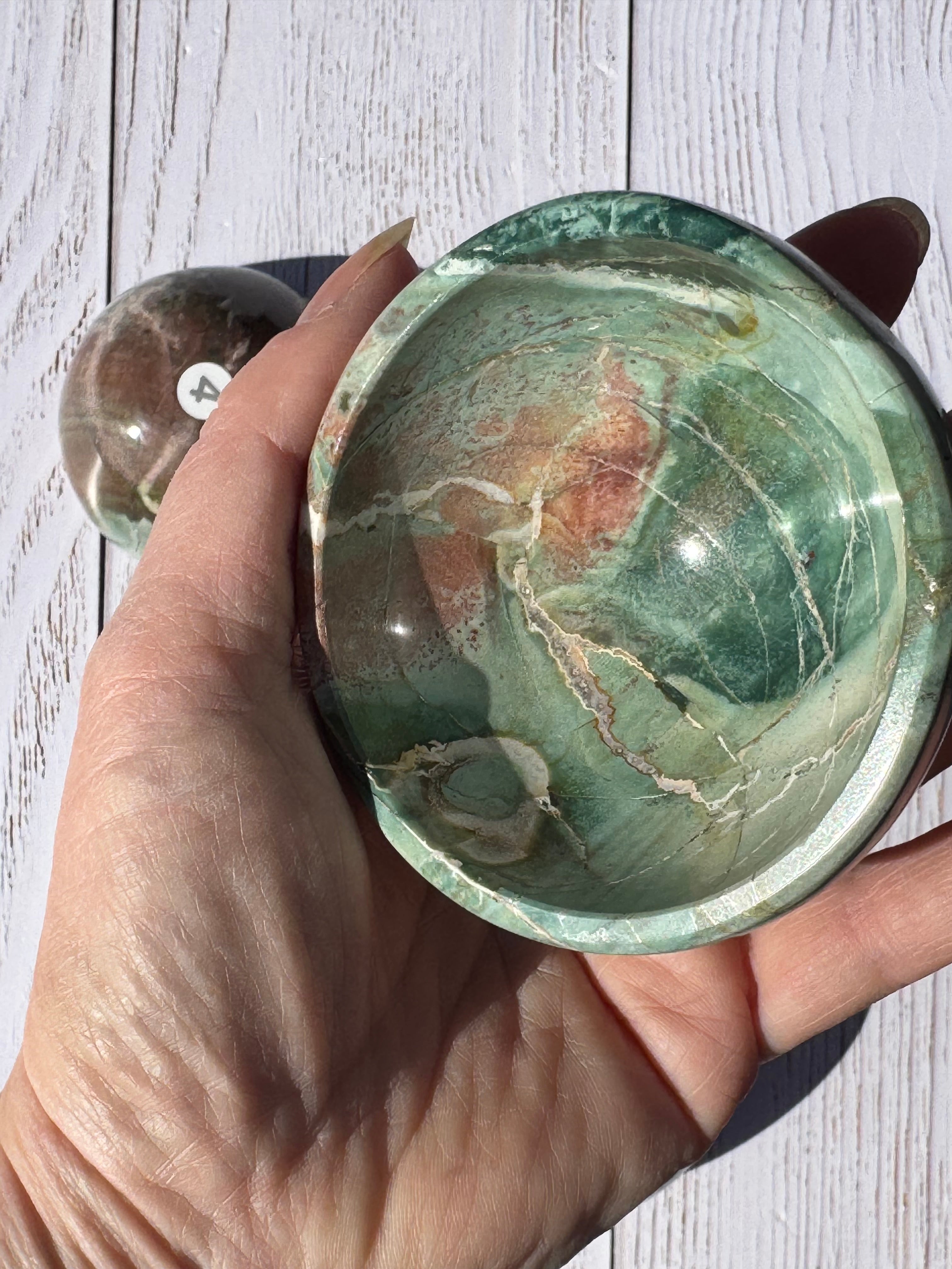 Unicorn Jasper 3inch bowl – Handcrafted Nature Décor | Natural crystal Sculpture |