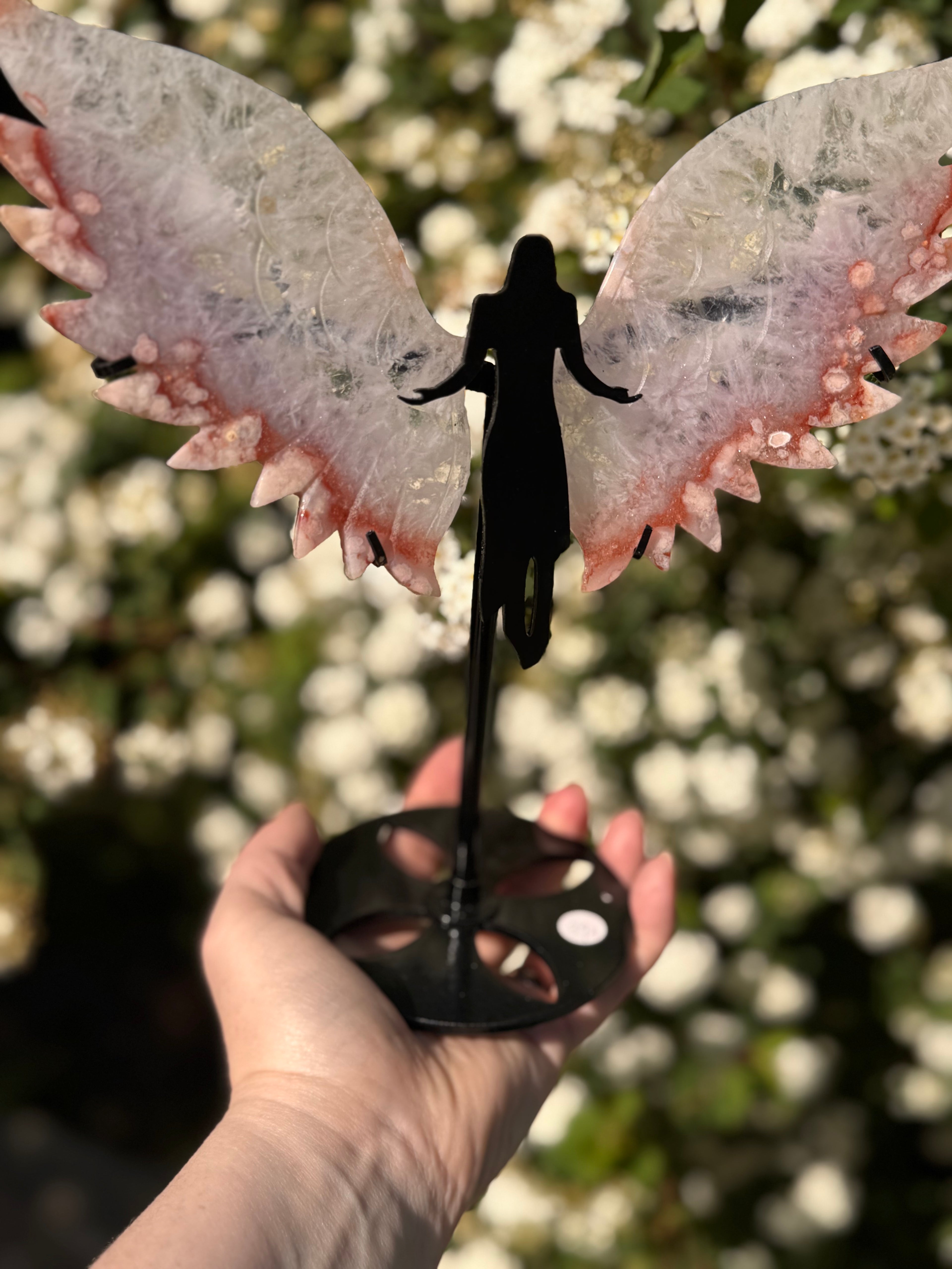 Pink Amethyst Angel Wings - Druzy Quartz Crystal  - Radiant Crystals UK