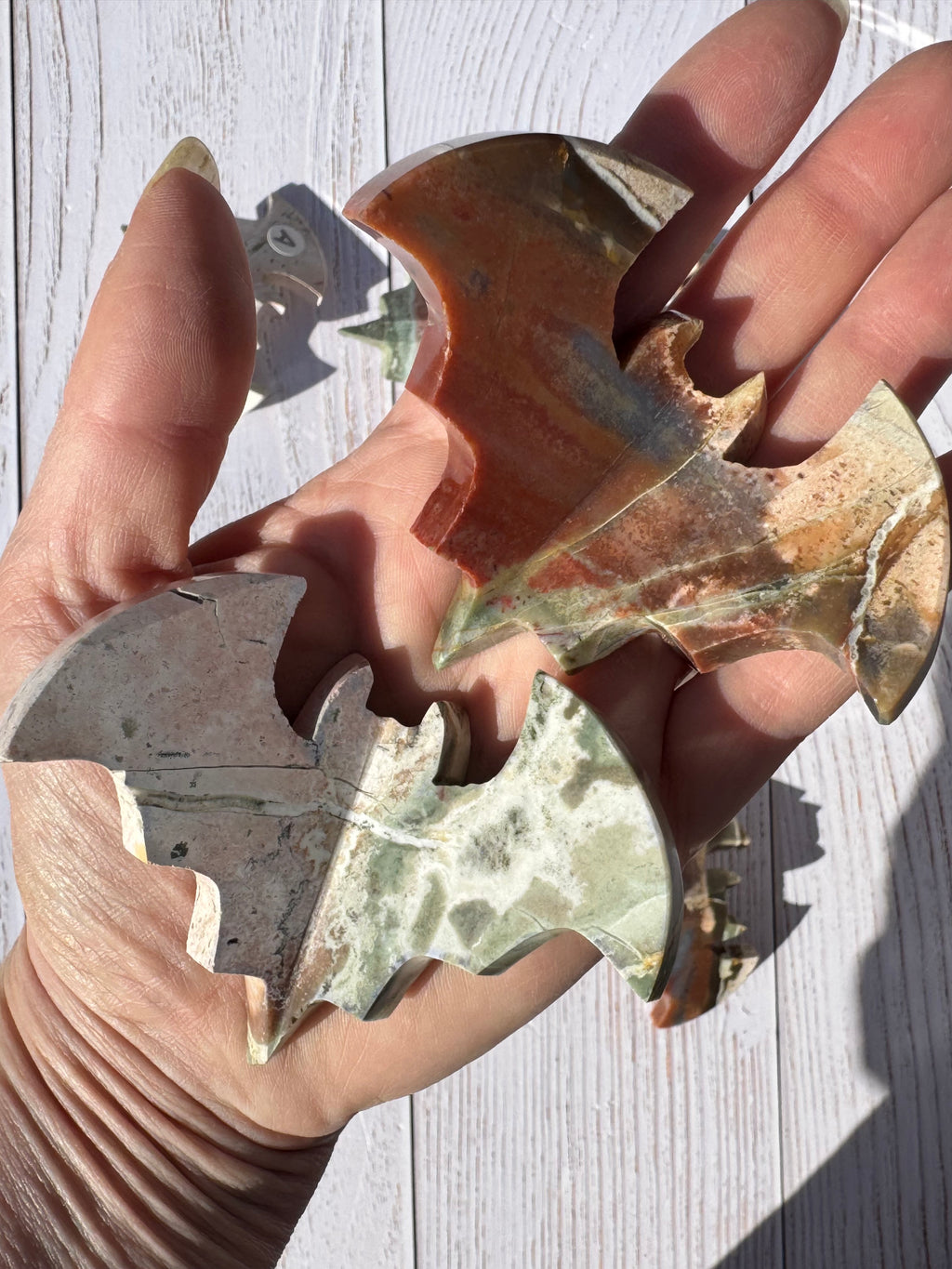 Unicorn Jasper 3d bat carving– Handcrafted Nature Décor | Natural crystal Sculpture | (Copy 2)