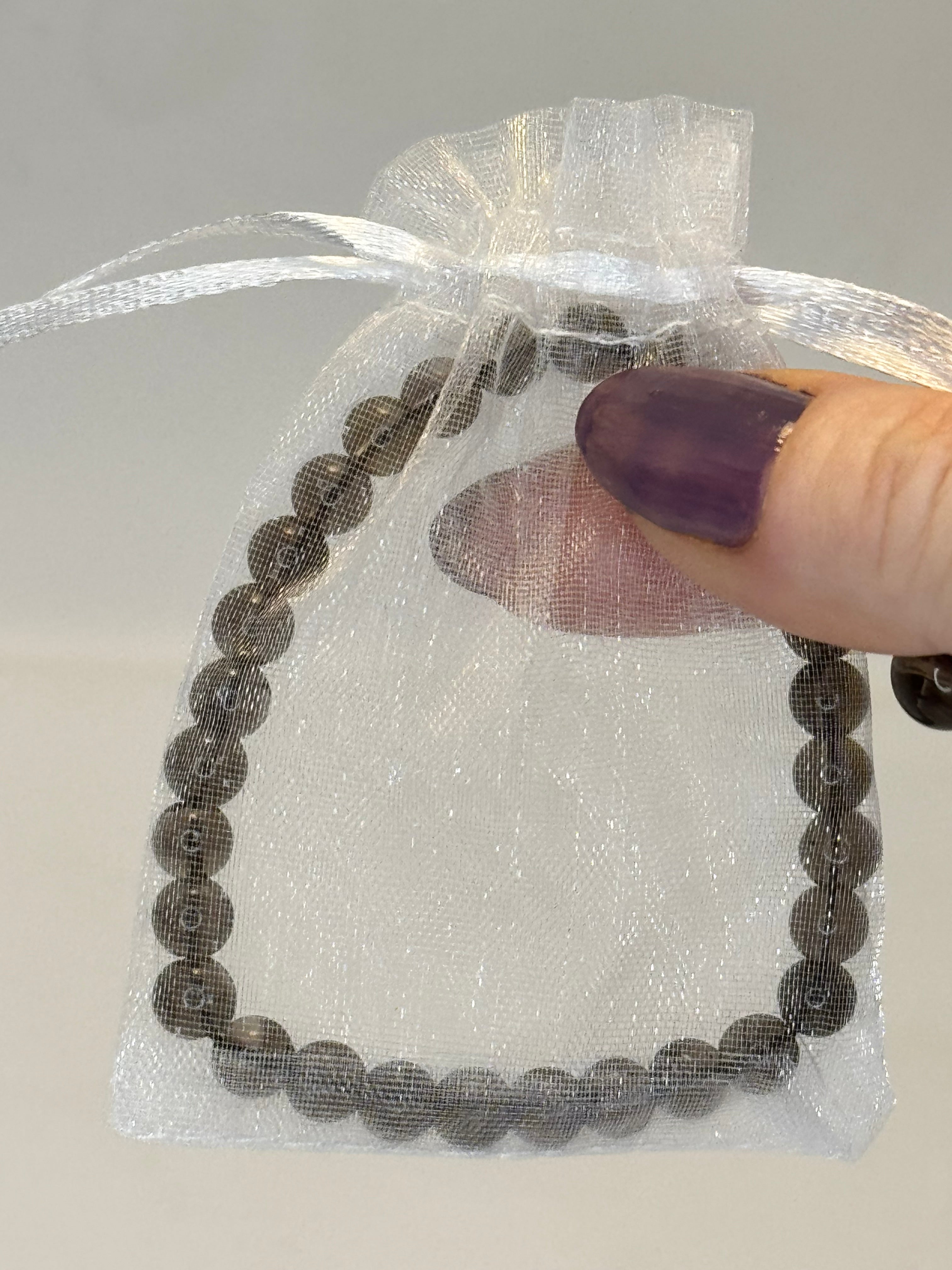 Smoky Quartz Bracelet 6mm or 8mm | Natural Crystal Bead Bracelet | Radiant Crystals UK