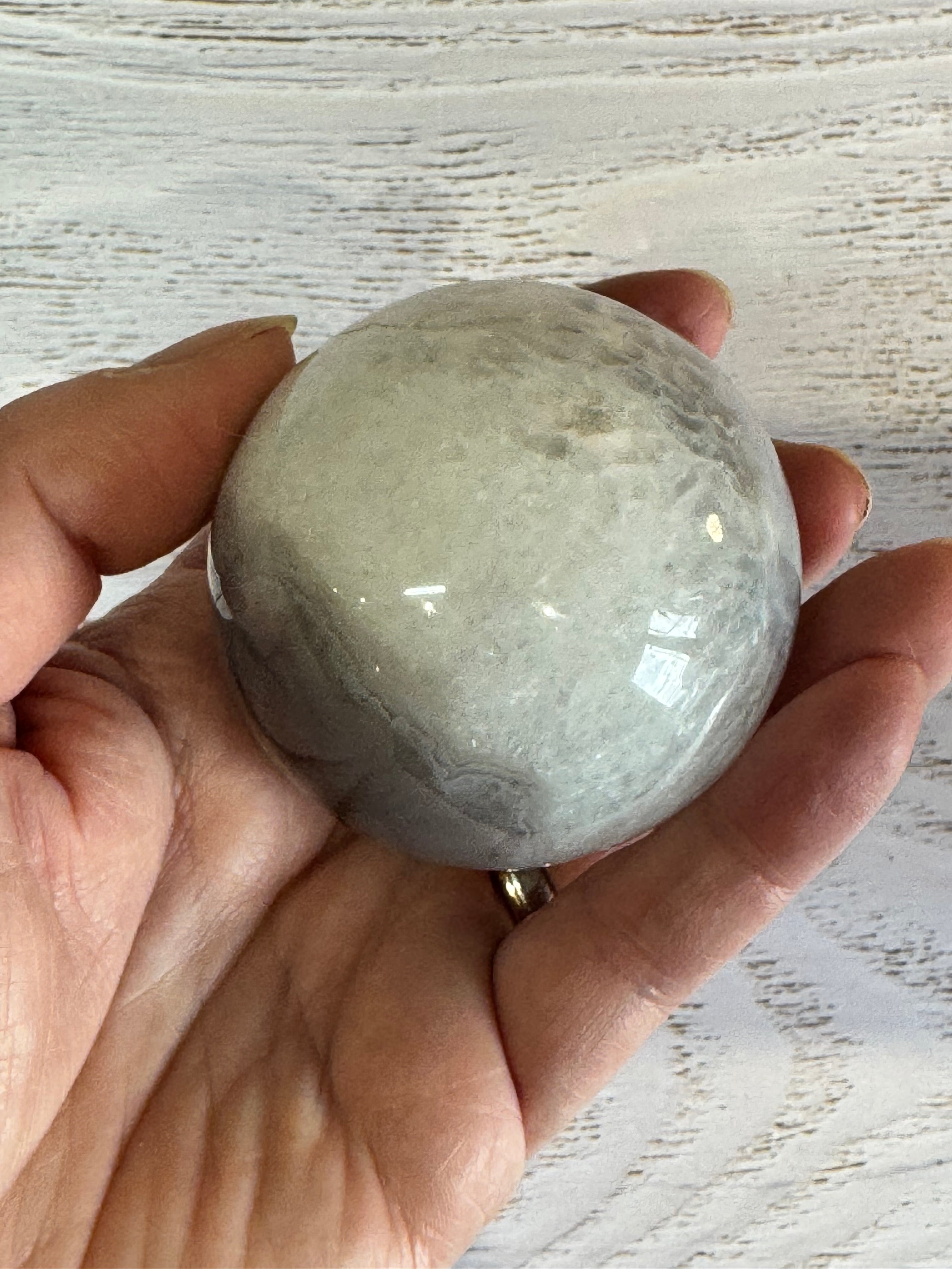 High Quality Crystal white Agate with druzy quartz spheres - Crystal home decor.