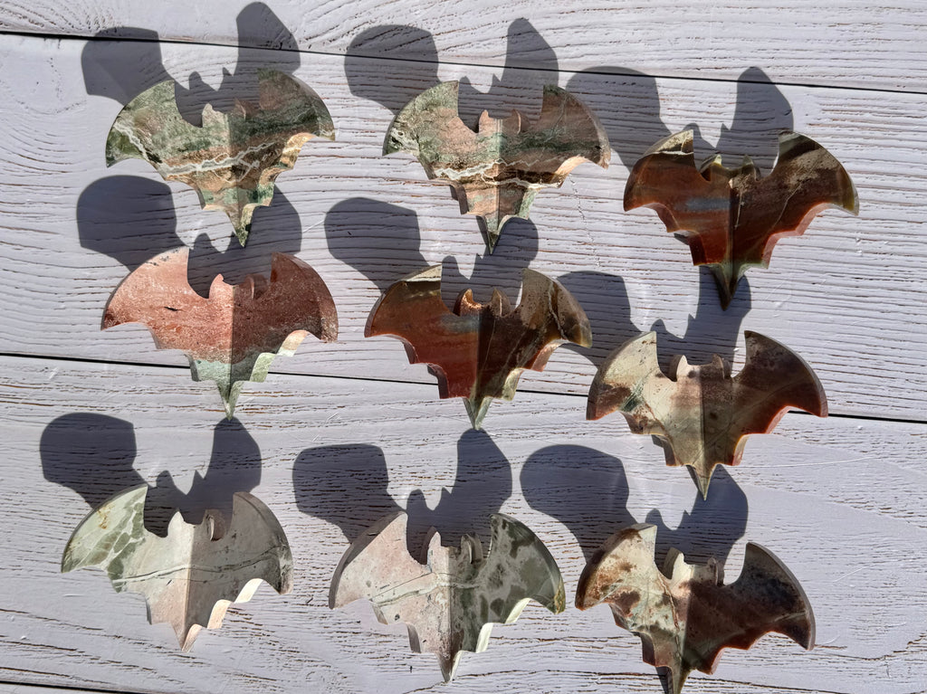 Unicorn Jasper 3d bat carving– Handcrafted Nature Décor | Natural crystal Sculpture | (Copy 2)