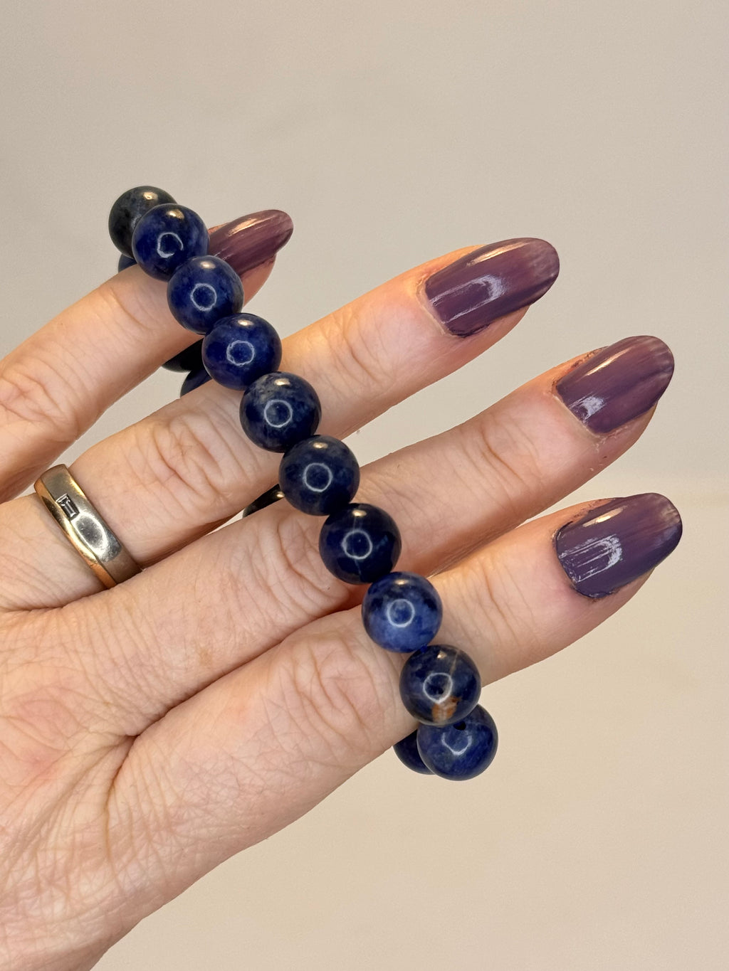 Sodalite Bracelet 10mm | Natural Blue Crystal Bead Bracelet | Radiant Crystals UK