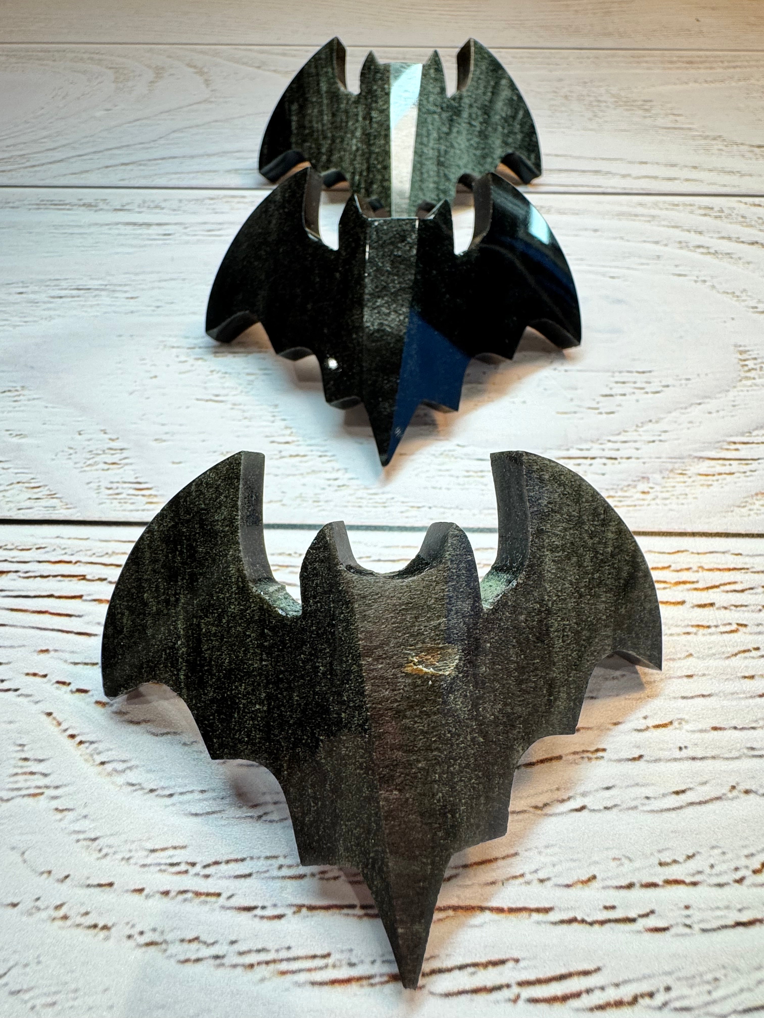 Sliver Sheen Obsidian 3D Bat – Polished Grounding Crystal for Protection, Stability & Emotional Clarity