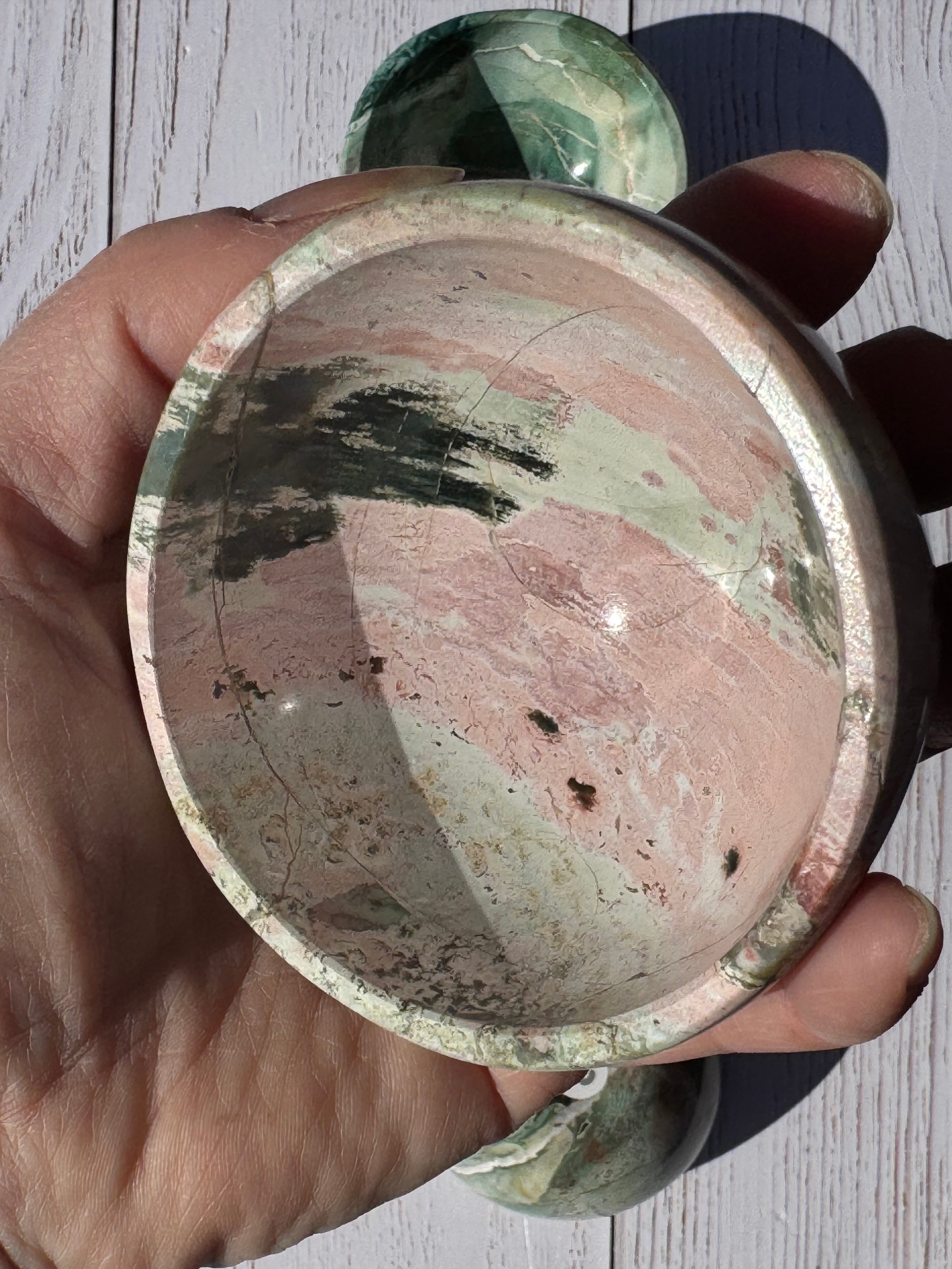 Unicorn Jasper 3inch bowl – Handcrafted Nature Décor | Natural crystal Sculpture |