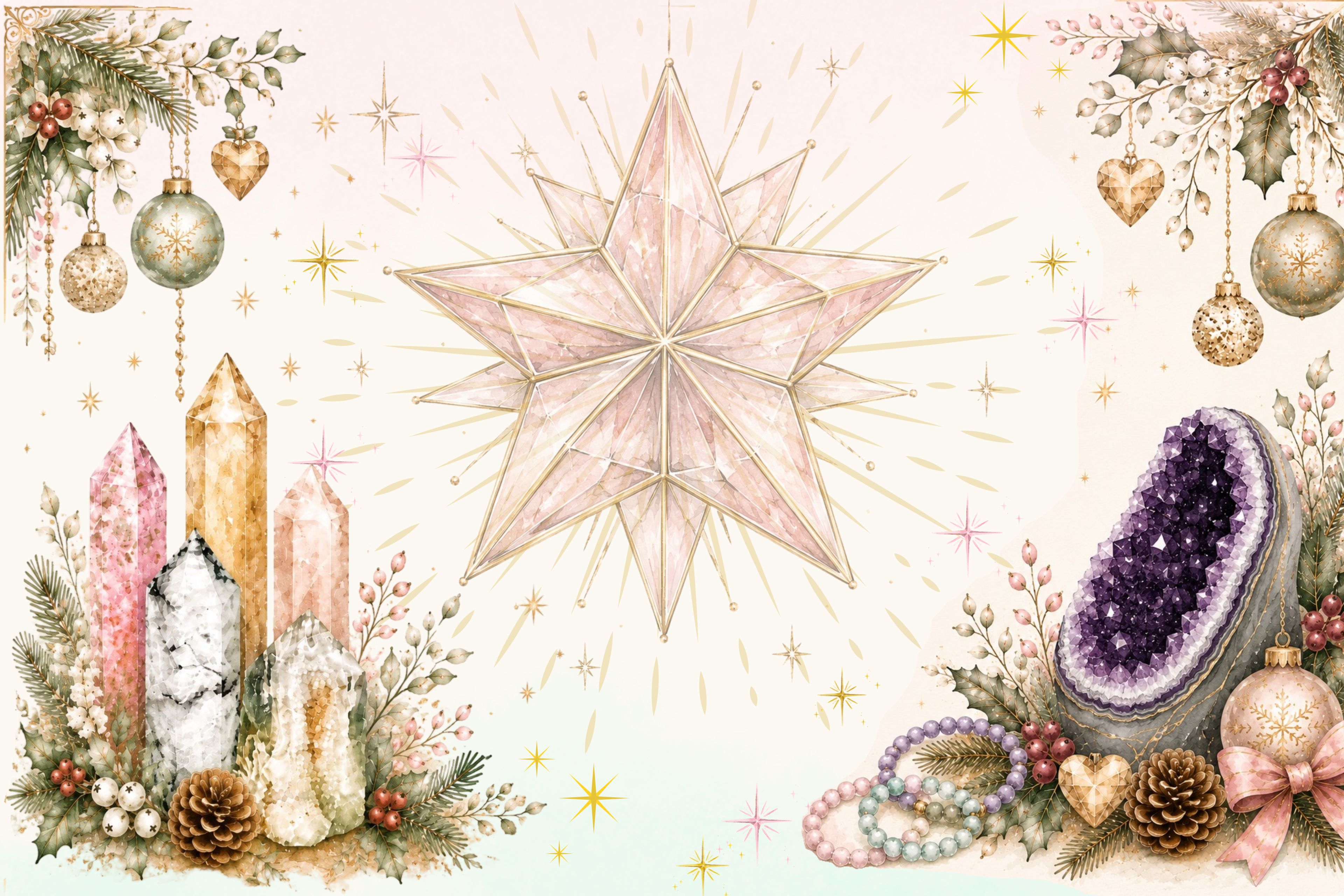 Luxury 24 day Advent Calendar - Radiant Crystals UK. (Pre-order - delivery will be early Oct 2026)