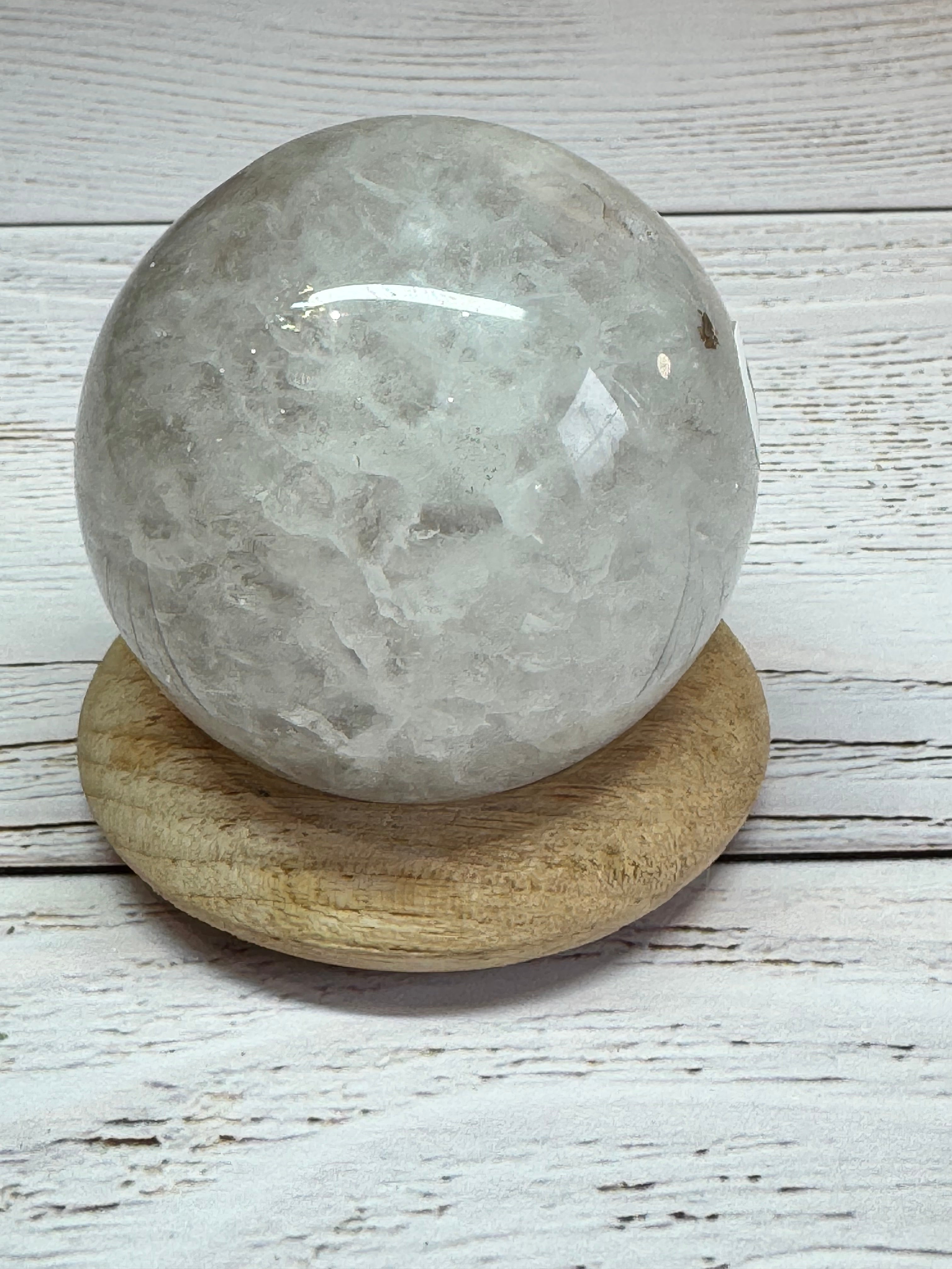 High Quality Crystal white Agate with druzy quartz spheres - Crystal home decor.
